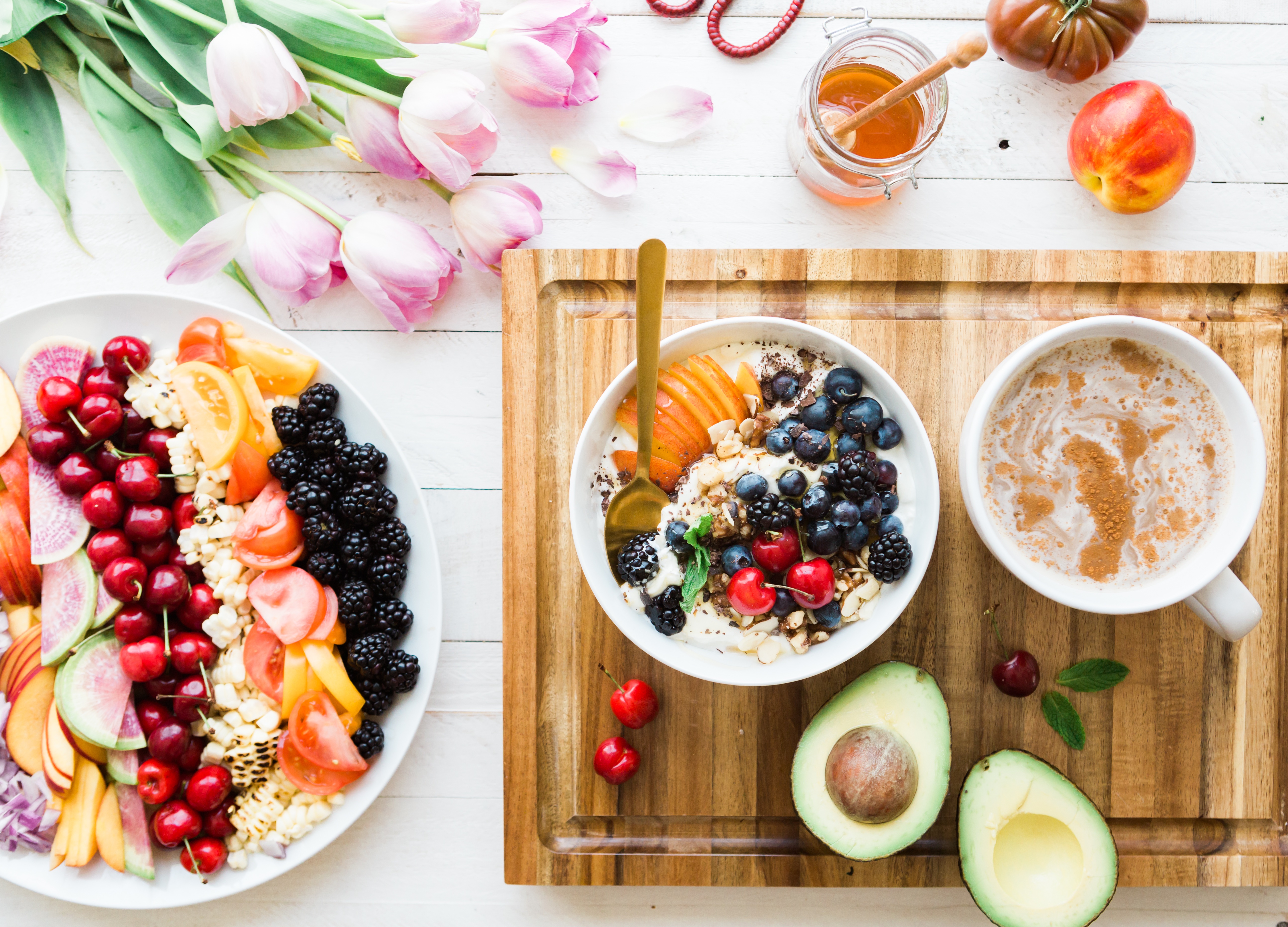 Avocado Berry Breakfast Cherry Fruit Still Life 5179x3727