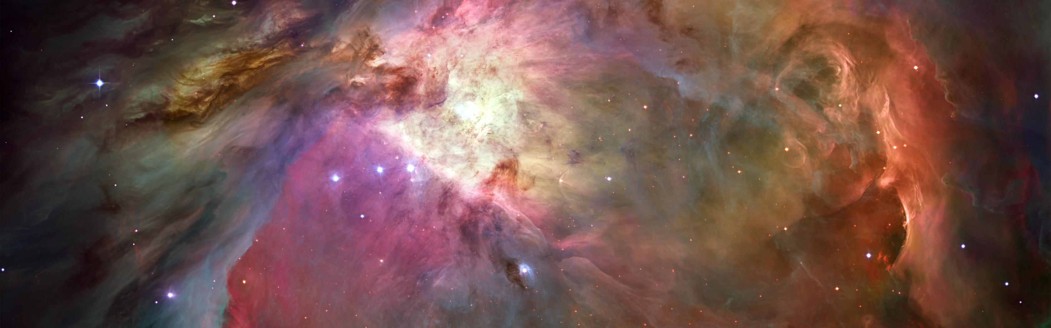 Orion Nebula Space 3360x1050