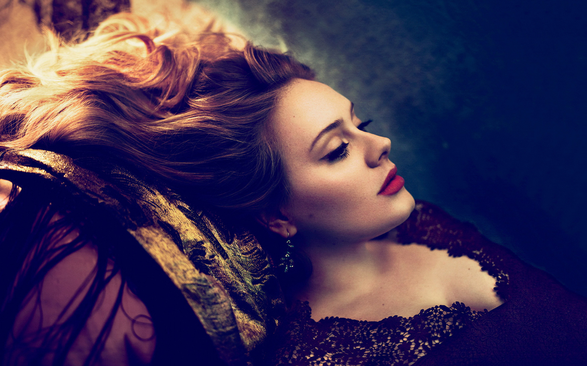 Adele Blonde British English Lipstick Singer 1920x1200