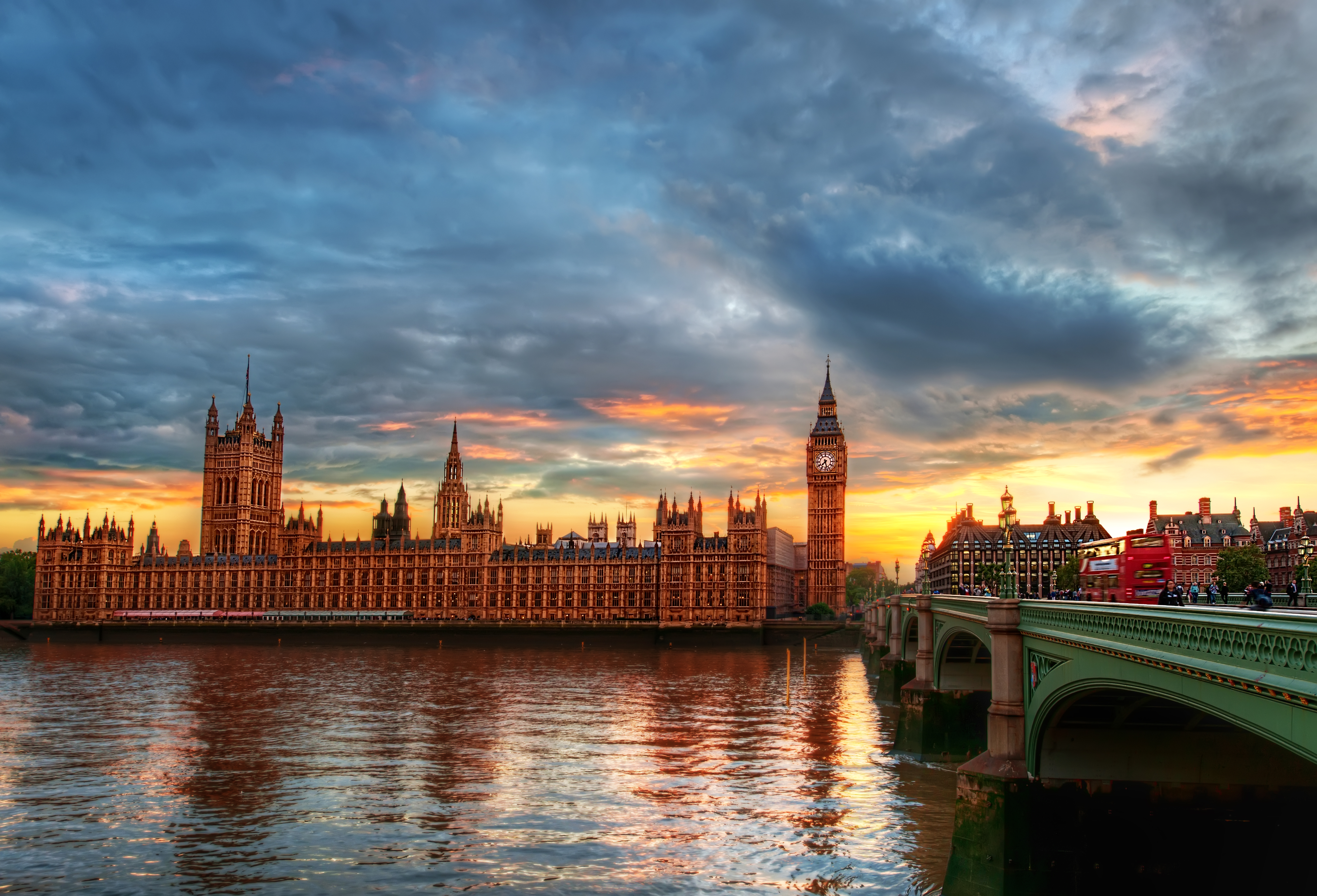 Big Ben Bridge Cloud London Palace Palace Of Westminster Sunset 5762x3921