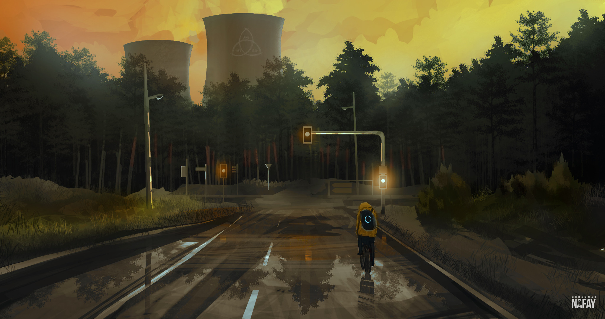 Dark Dark Background Illustration Conceptual Video Game Landscape Concept Art Clouds Digital Environ 2048x1080