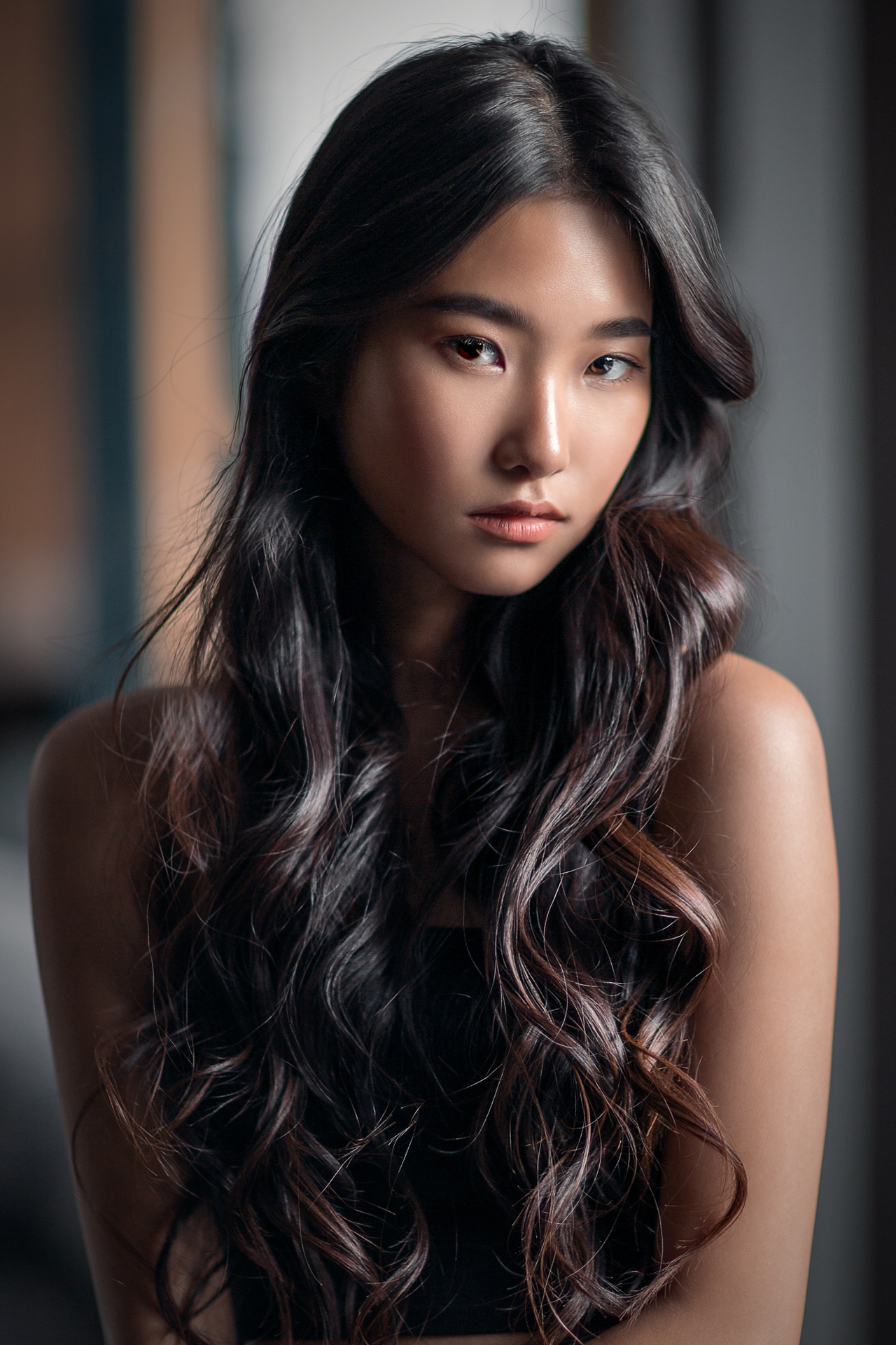 Mikhail Mikhailov Asian Women Model Brunette Long Hair Wavy Hair 1280x1920