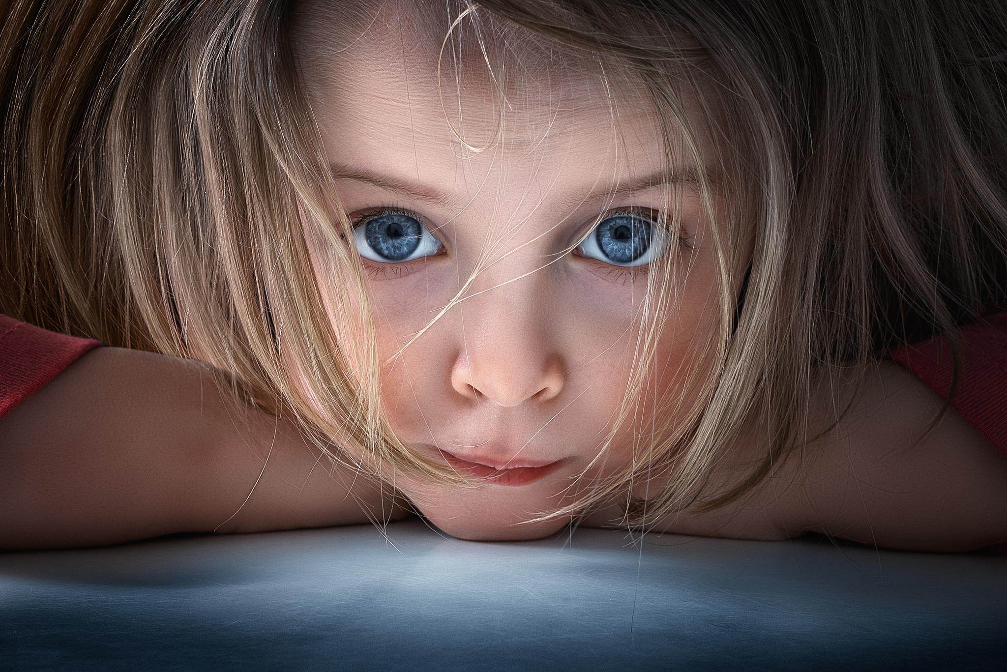 Blonde Blue Eyes Child Face Girl 2048x1367