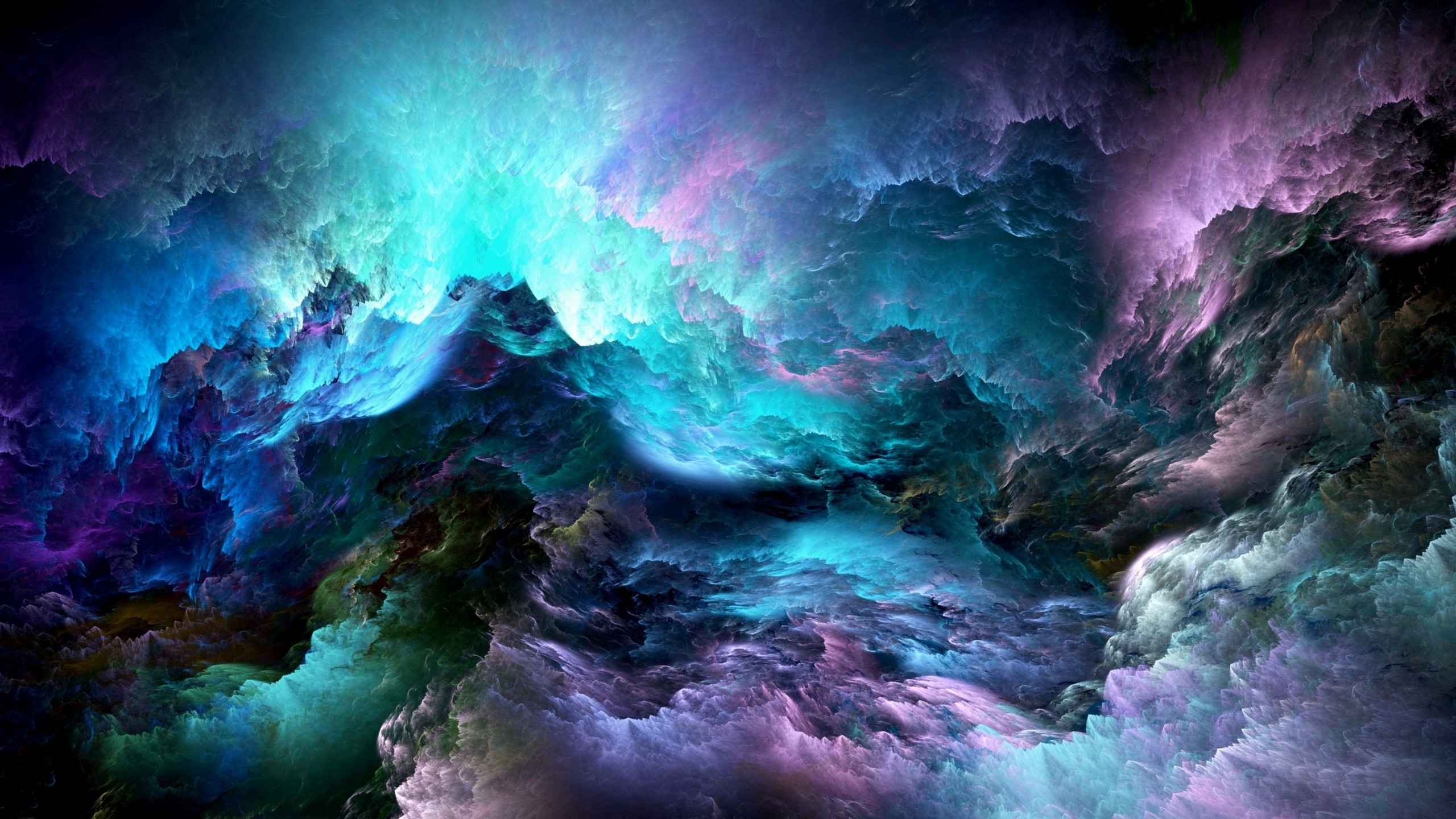 Abstract Blue Cloud Fantasy Light Purple 2560x1440