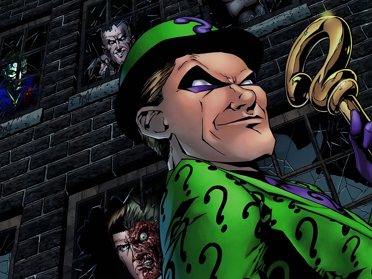 Joker Riddler Dc Comics Two Face 1280x960