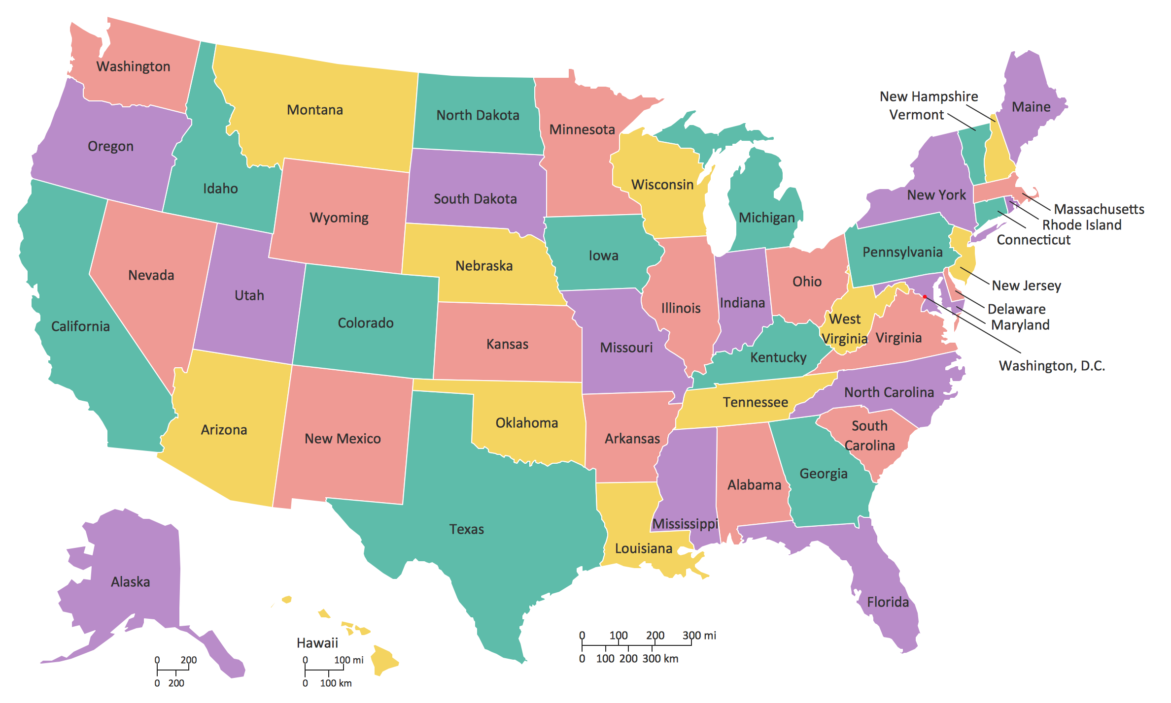 Map Usa United States Of America Map Usa Map 2376x1428
