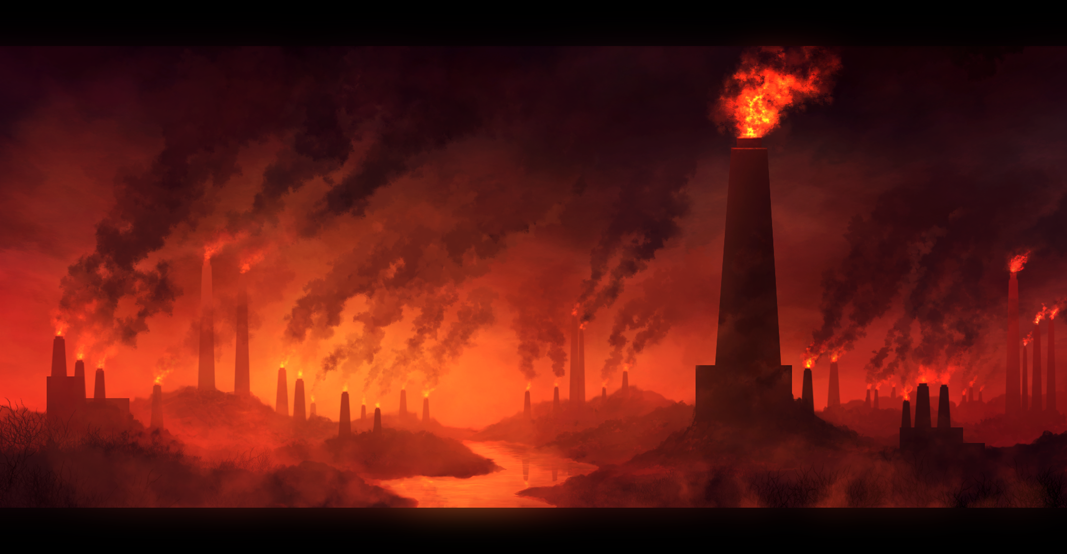 Factory Pollution 3430x1781