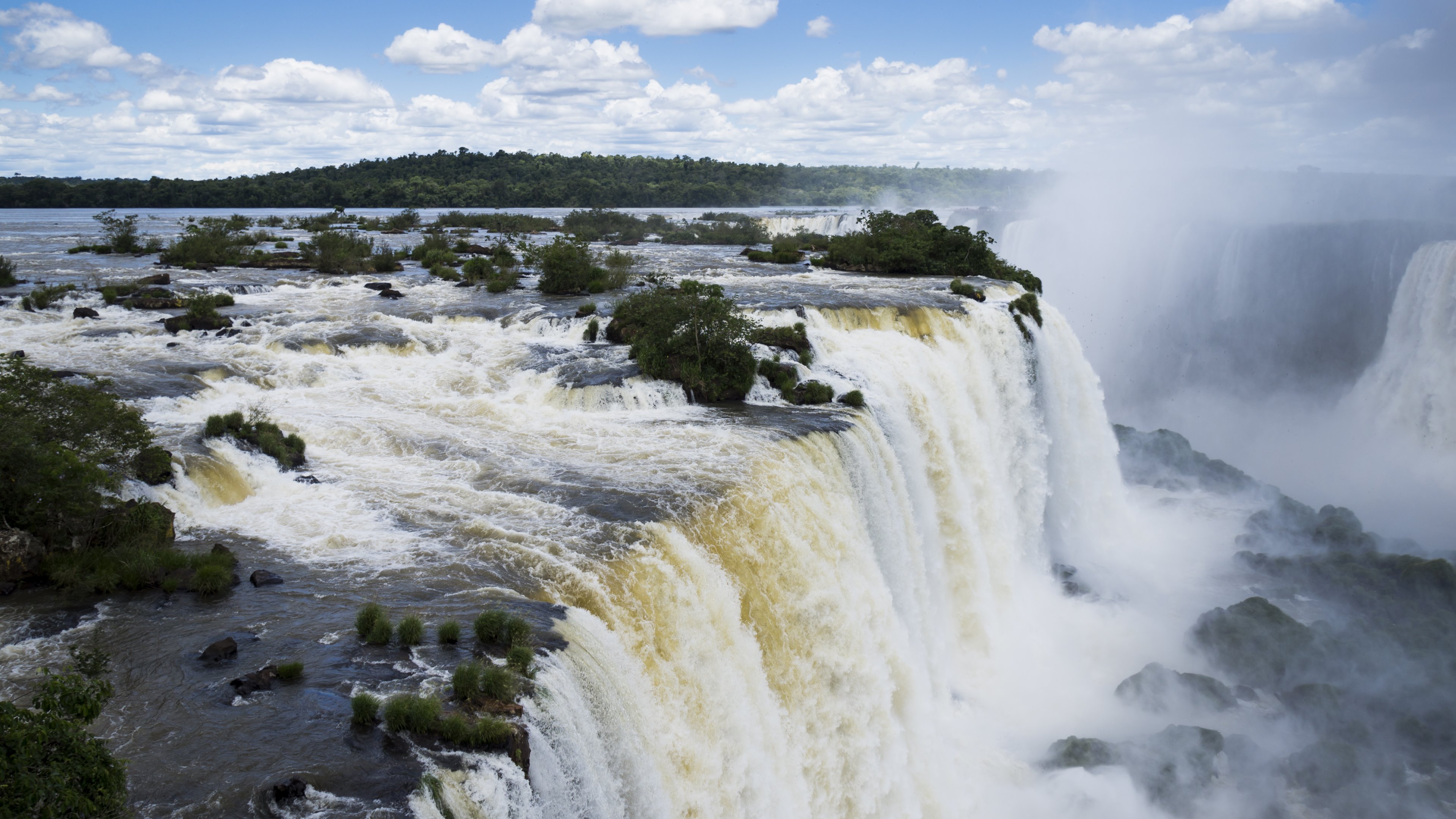 Earth Iguazu Falls Waterfall 3840x2160