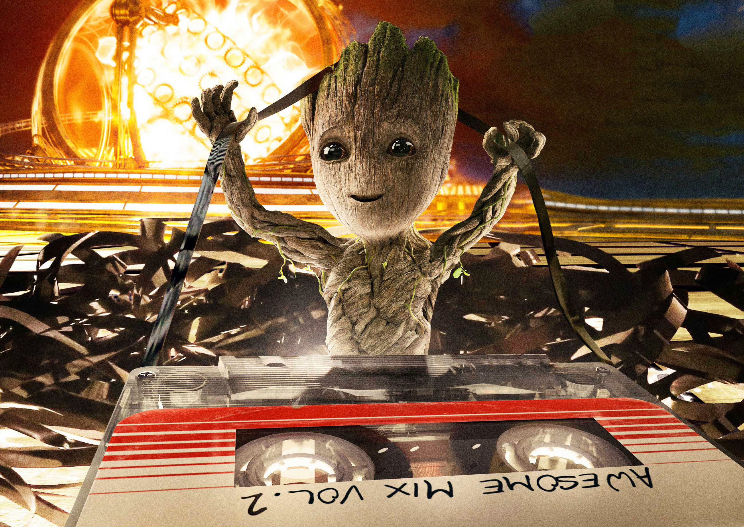 Cassette Groot Guardians Of The Galaxy Vol 2 2598x1842