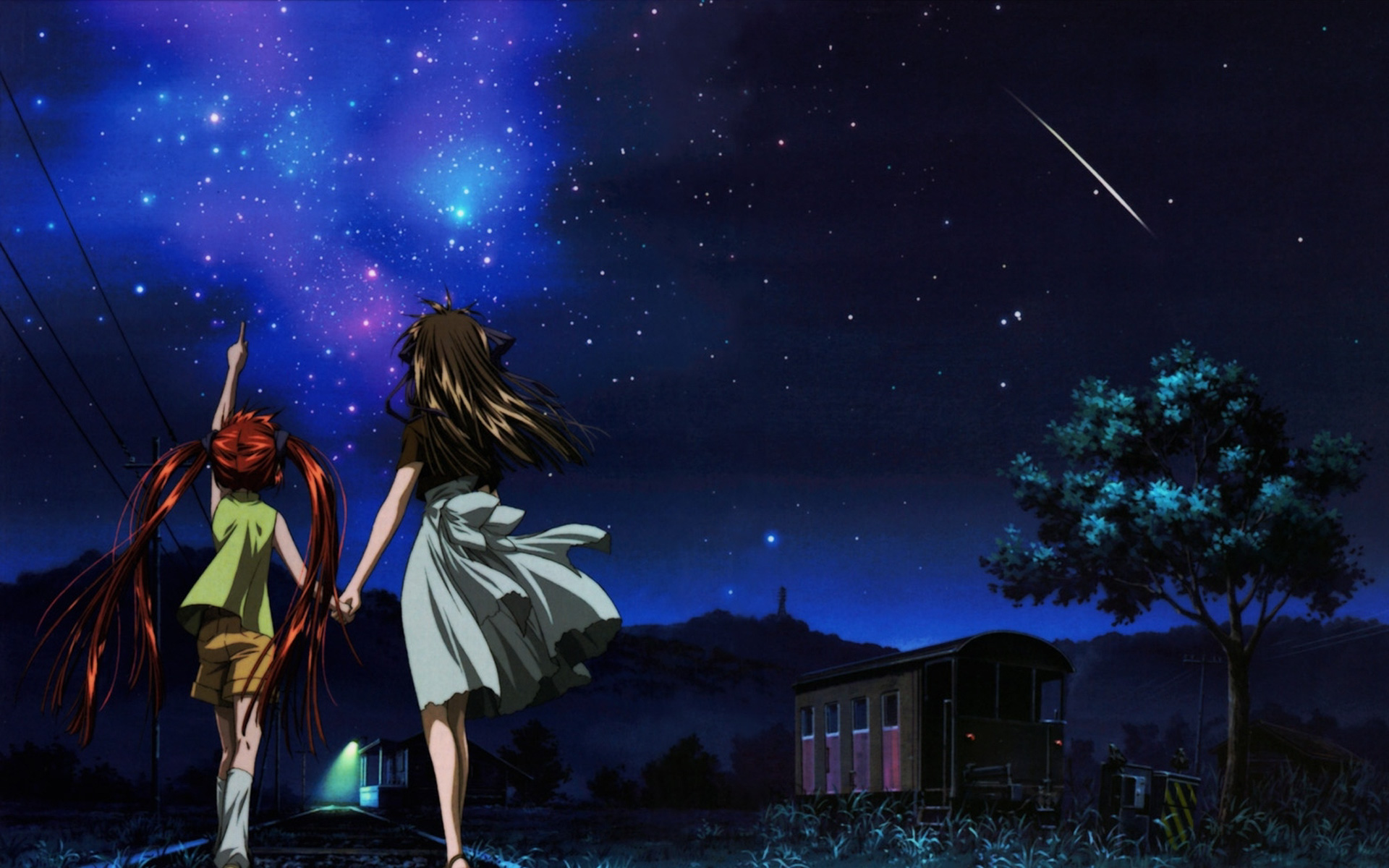 Girl Michiru Air Minagi Tohno Sky Star Urban 1920x1200