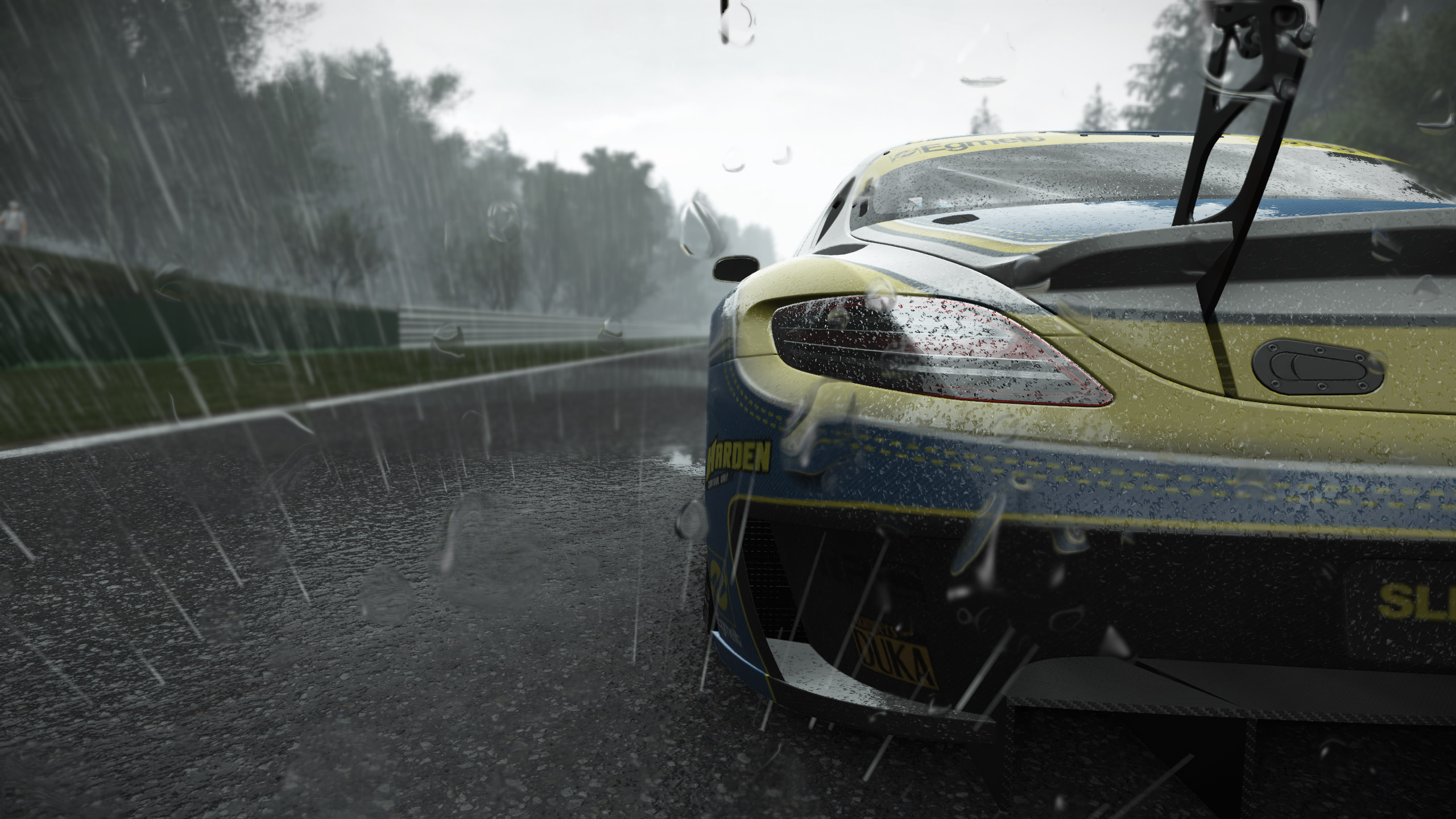 Car Mercedes Mercedes Benz Sls Project Cars Racing Rain Video Game 2560x1440