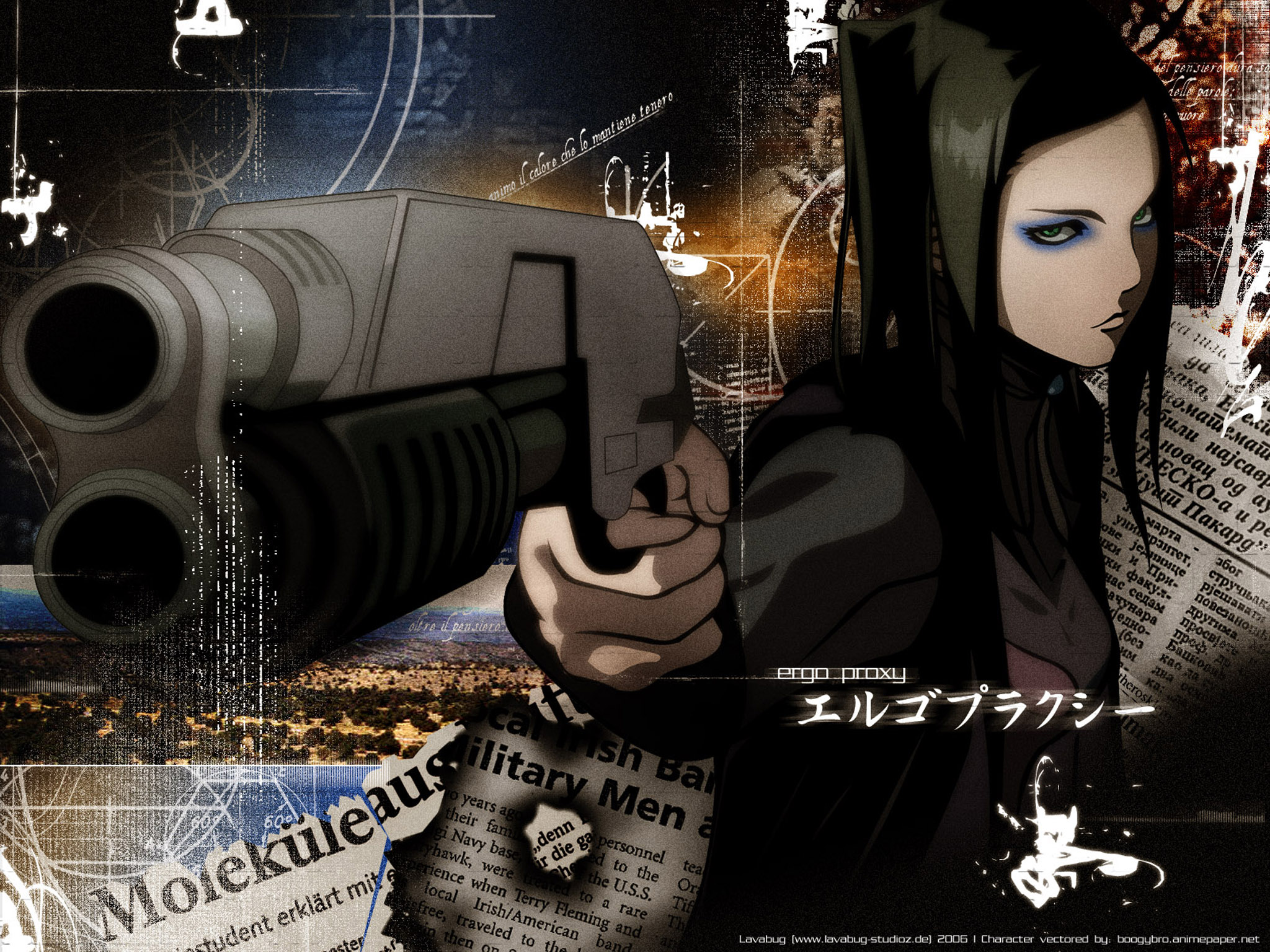 Anime Ergo Proxy Girl Gun 2048x1536