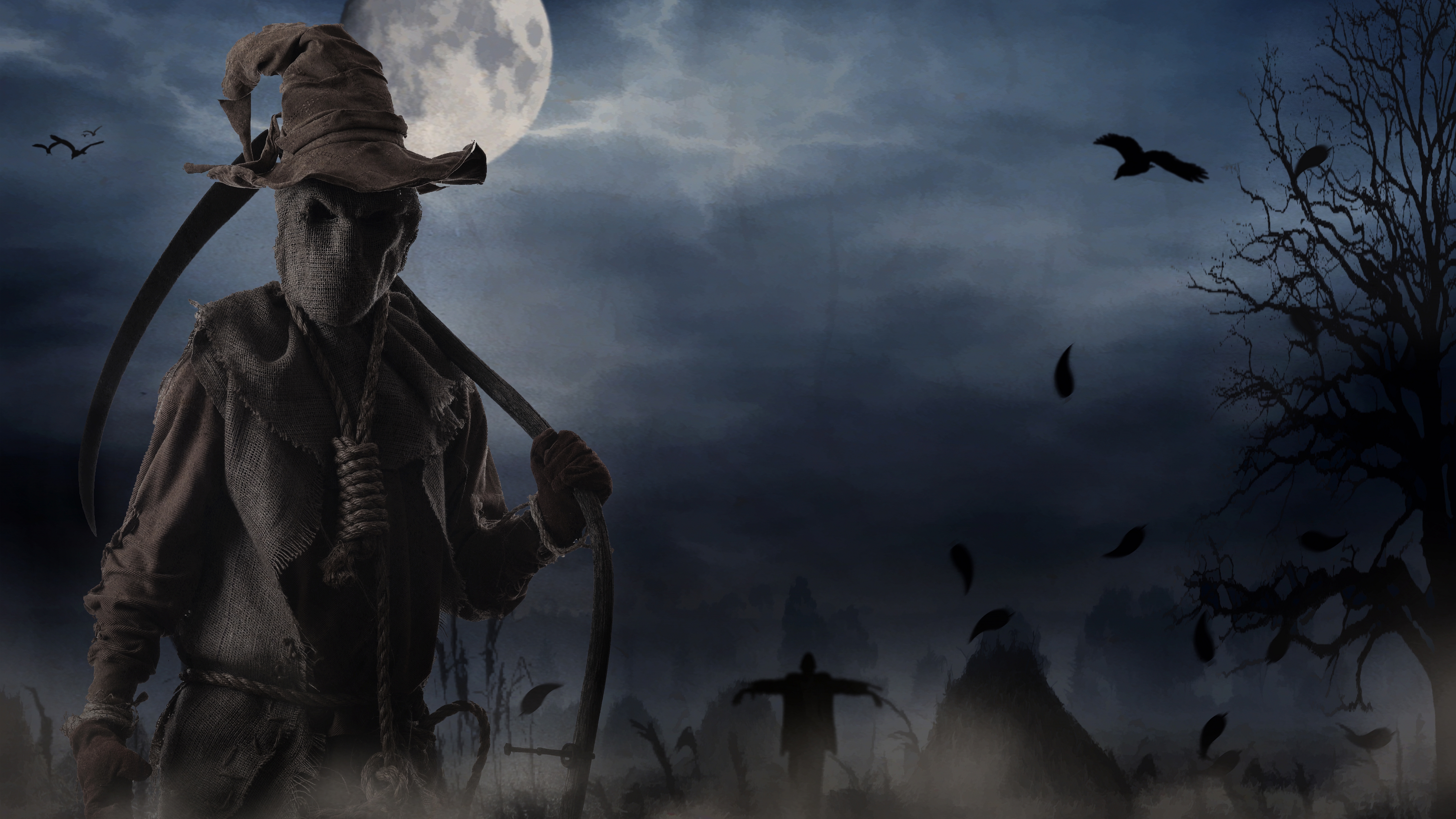 Evil Grim Reaper Horror Scarecrow Scary Spooky 5600x3150