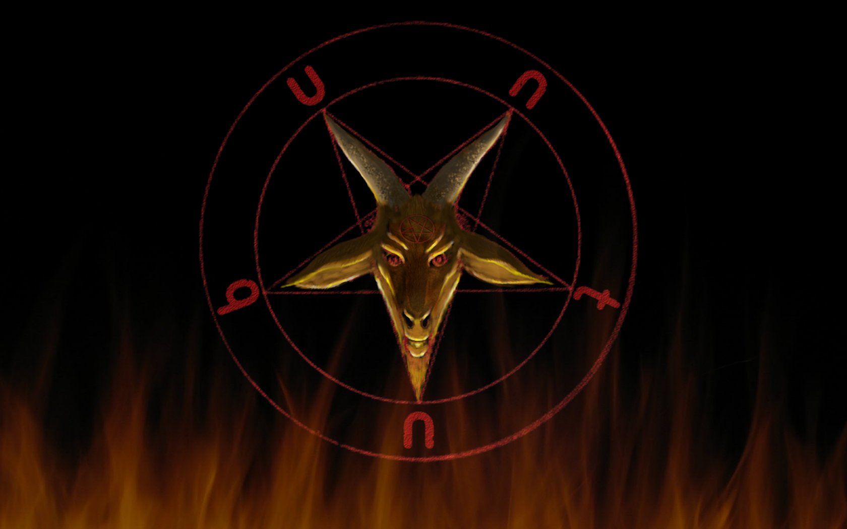 Baphomet Demon Occult Pagan Satan Satanic Satanism 1680x1050