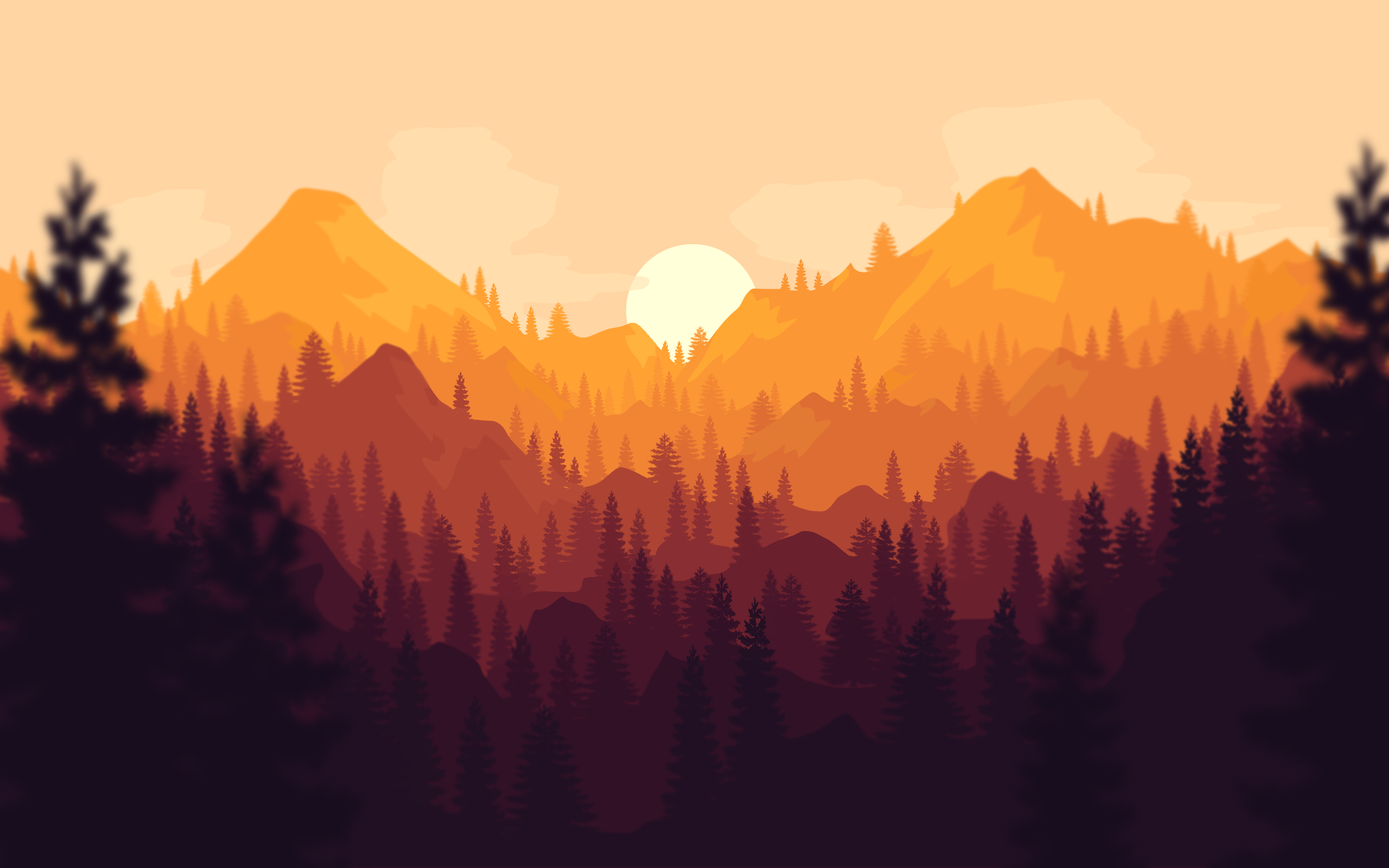 Artistic Firewatch Mountain Sunset 2560x1600