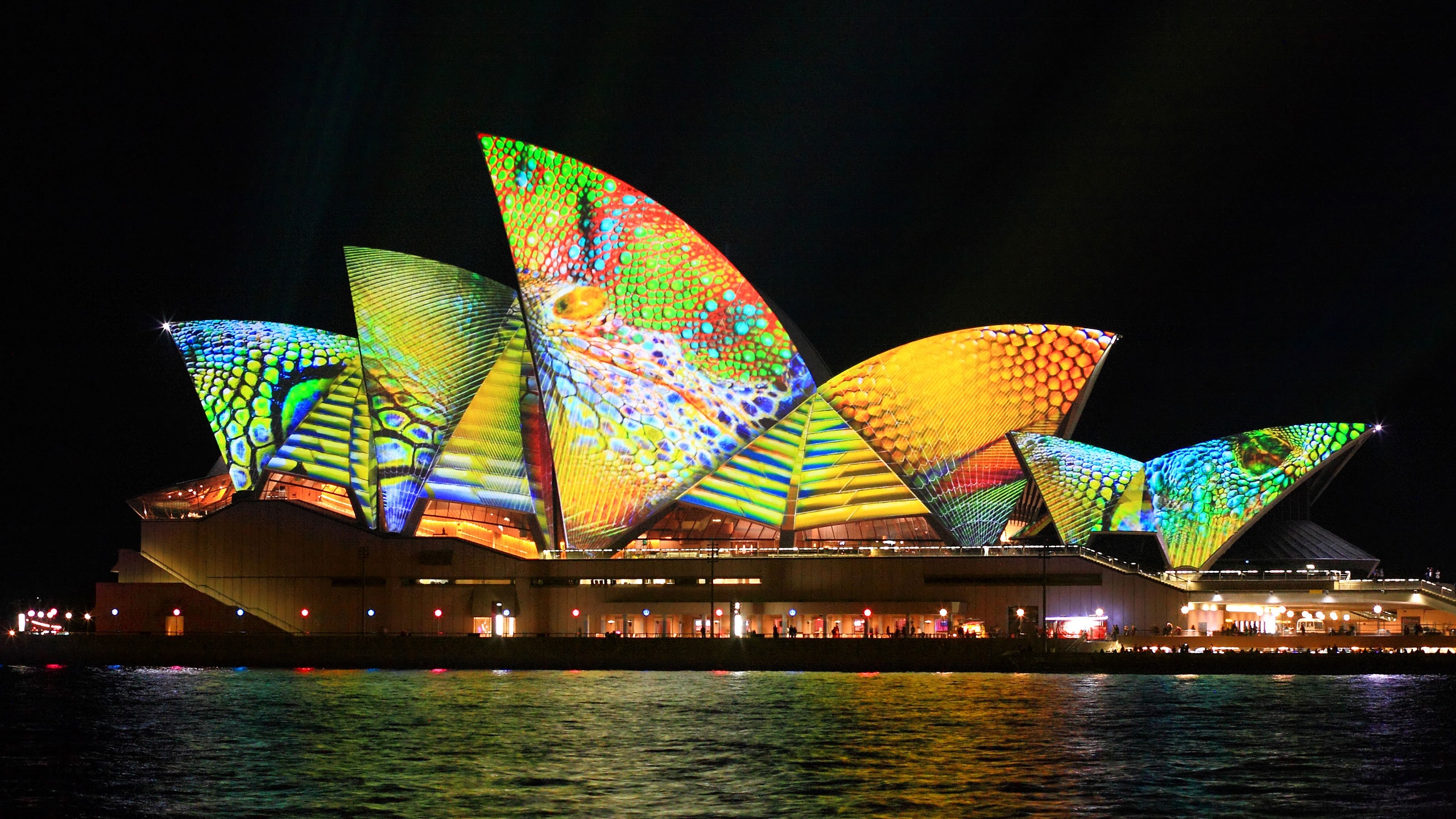 Colorful Light Sydney Sydney Opera House 2560x1440