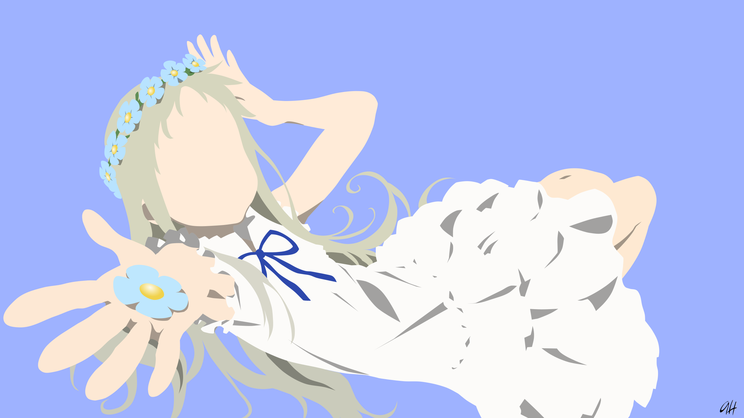 Anime Anohana Meiko Honma Minimalist 2560x1440