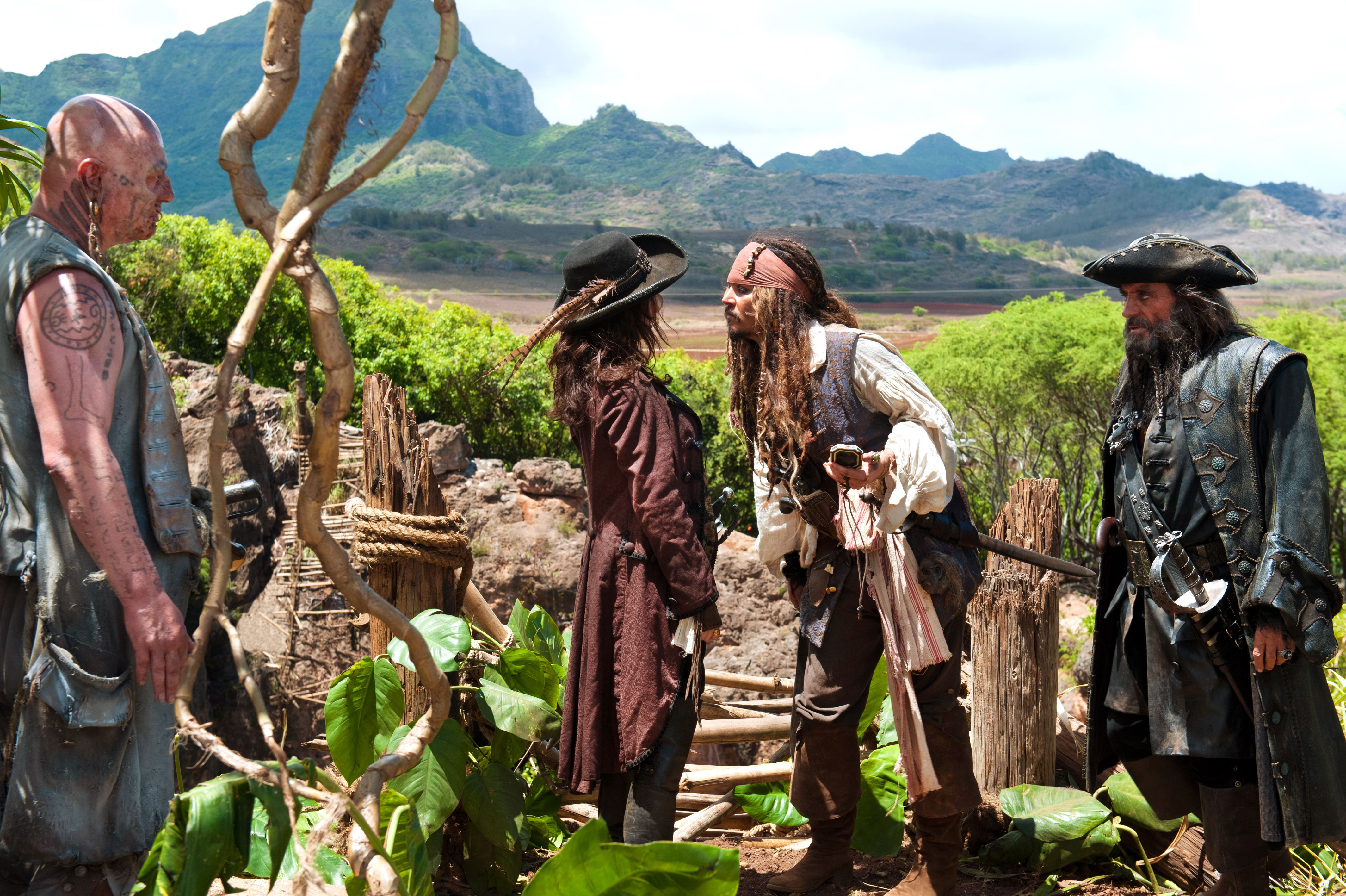 Angelica Teach Blackbeard Pirates Of The Caribbean Ian Mcshane Jack Sparrow Johnny Depp Penelope Cru 4256x2832