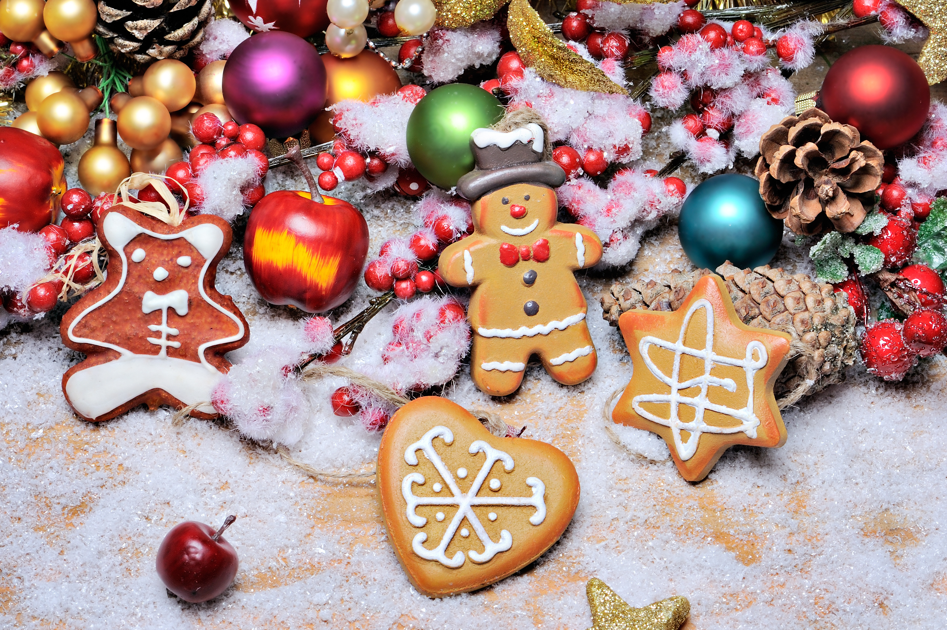 Christmas Christmas Ornaments Cookie Gingerbread 3057x2034