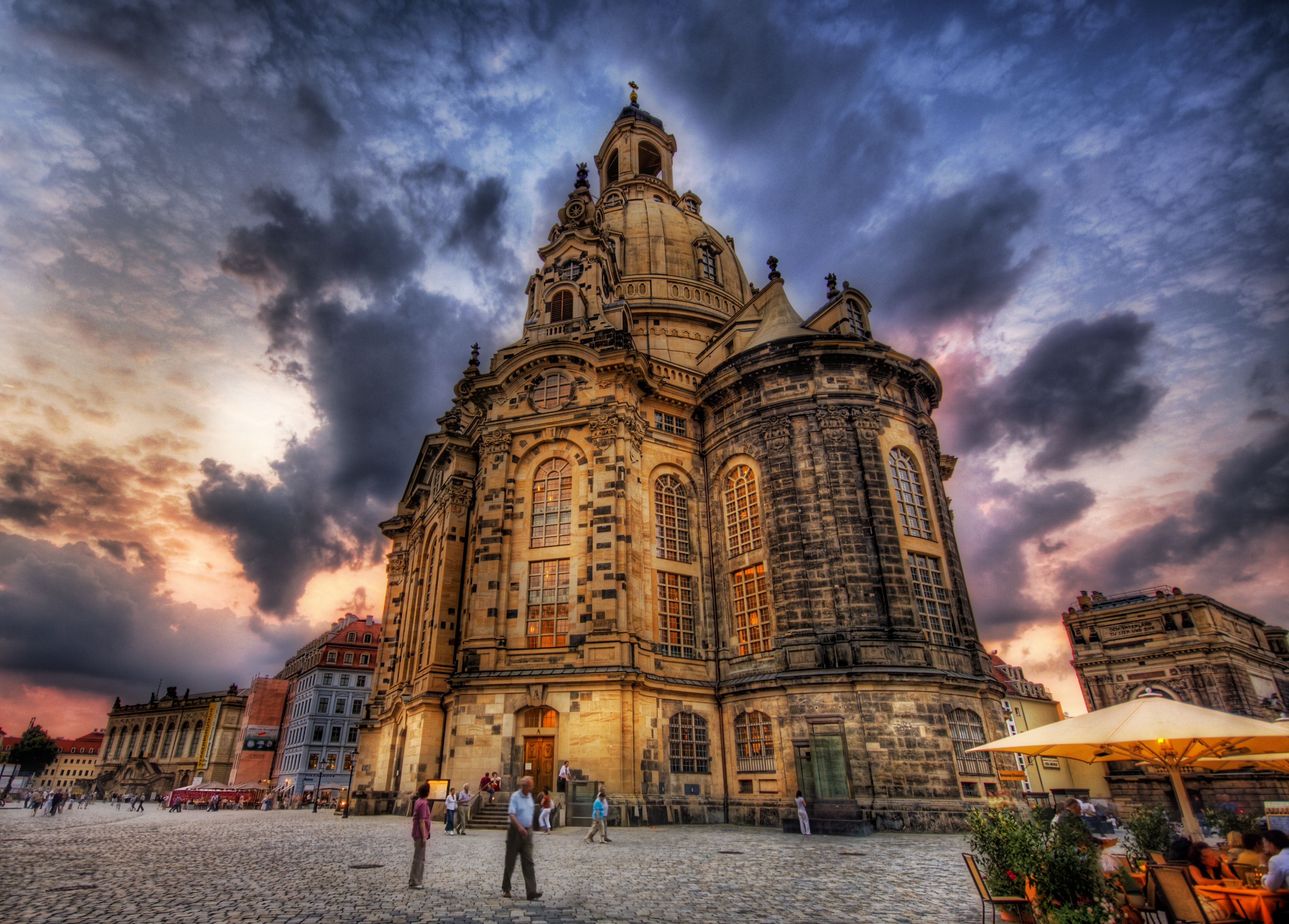 Architecture Building Church Cloud Dresden Dresden Frauenkirche Germany Hdr Religious Sky 3783x2712