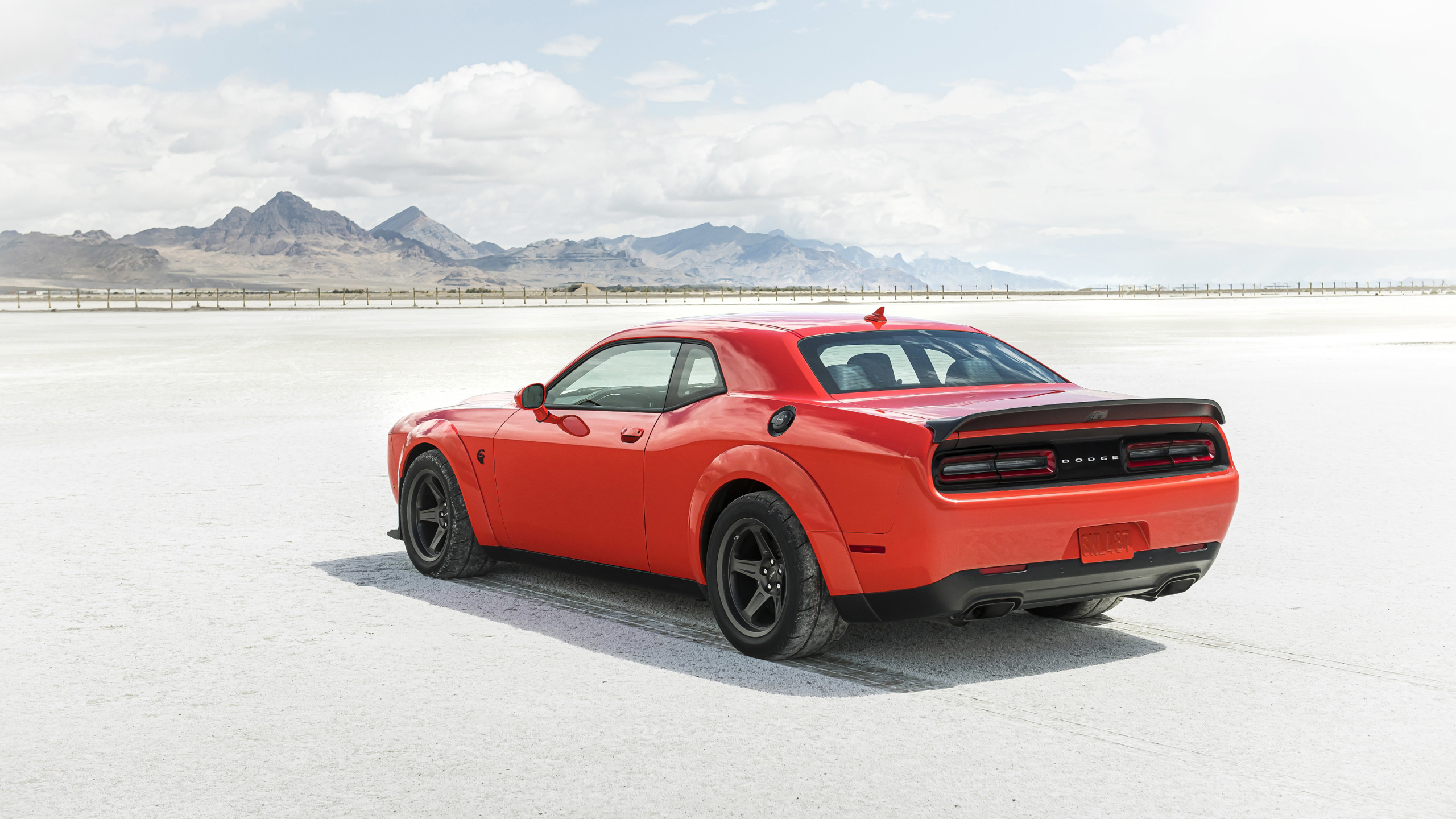 Dodge Challenger SRT Hellcat Muscle Cars Car Vehicle Red Cars 2560x1440
