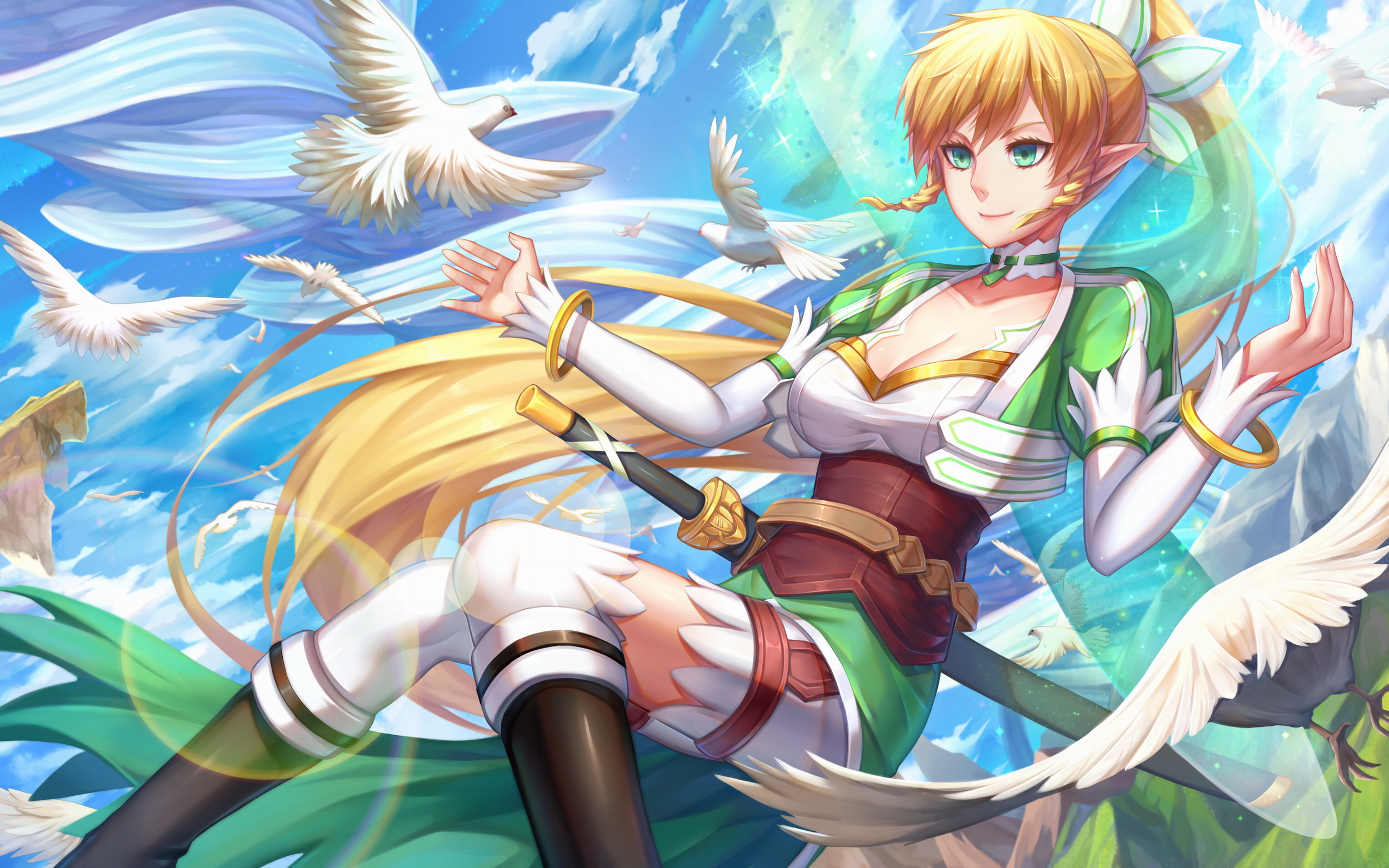 Anime Leafa Sword Art Online 2500x1563