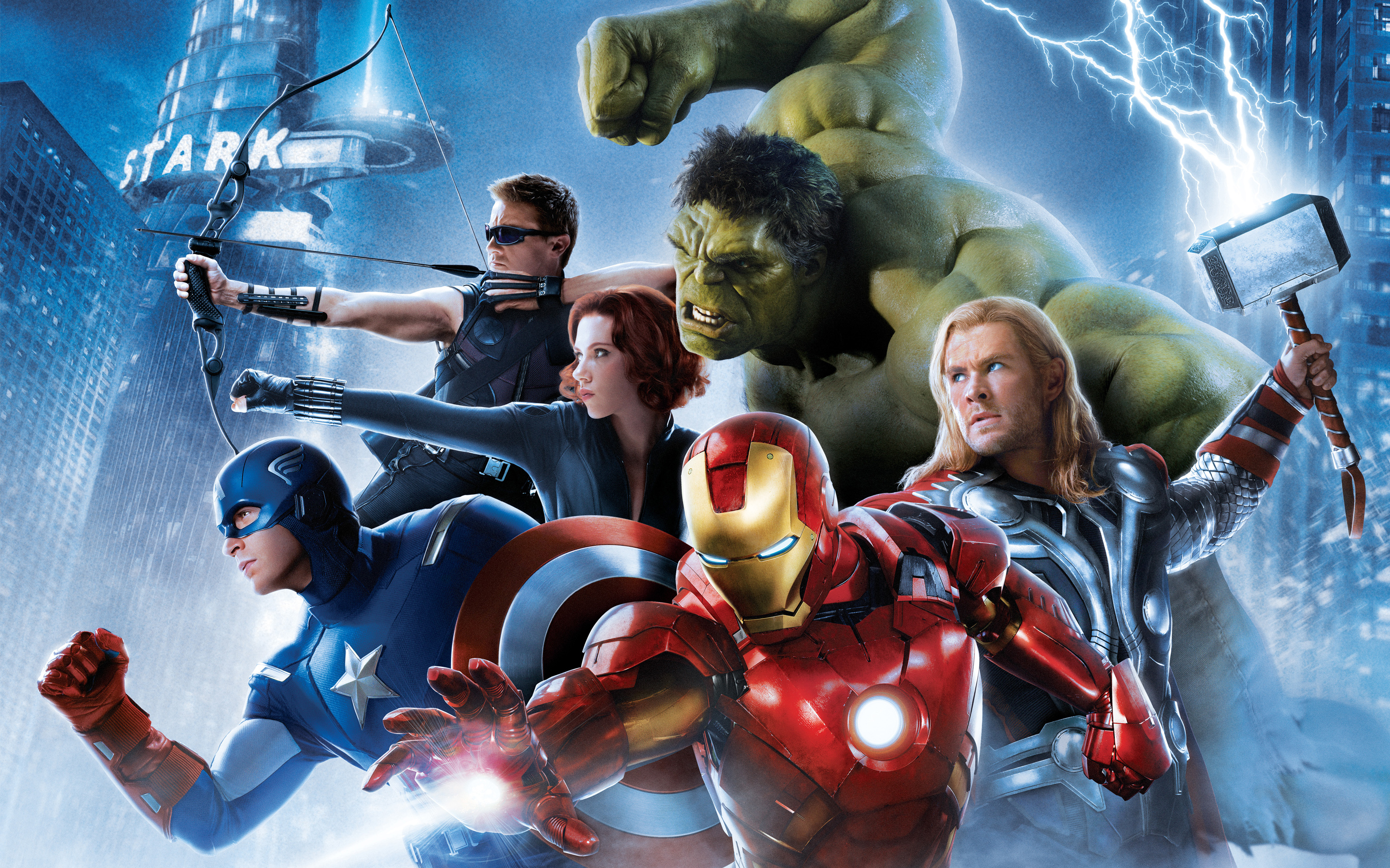 Avengers Age Of Ultron Black Widow Captain America Hawkeye Hulk Iron Man Thor 2880x1800