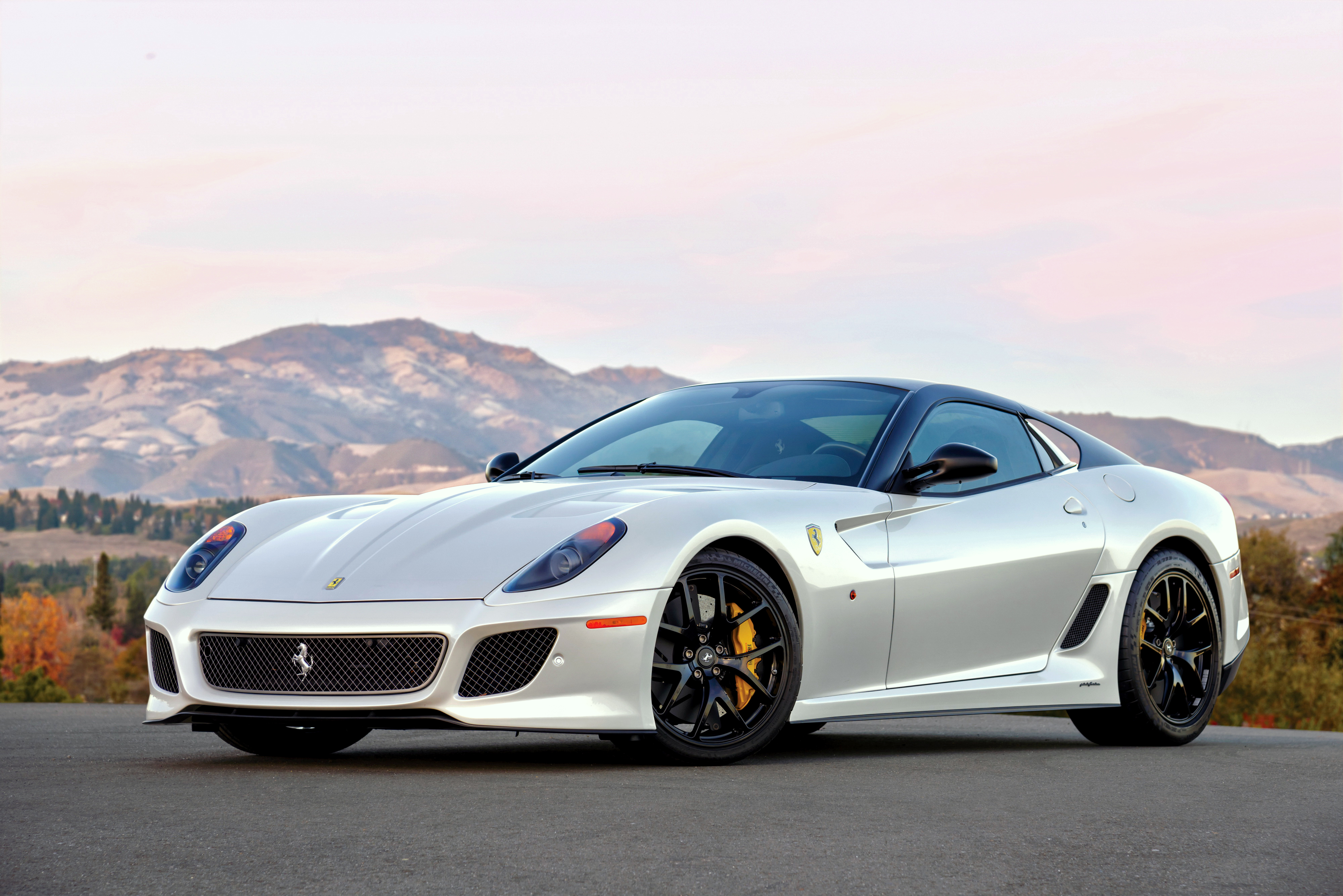 Car Ferrari Ferrari 599 Gto Sport Car Vehicle White Car 4000x2670