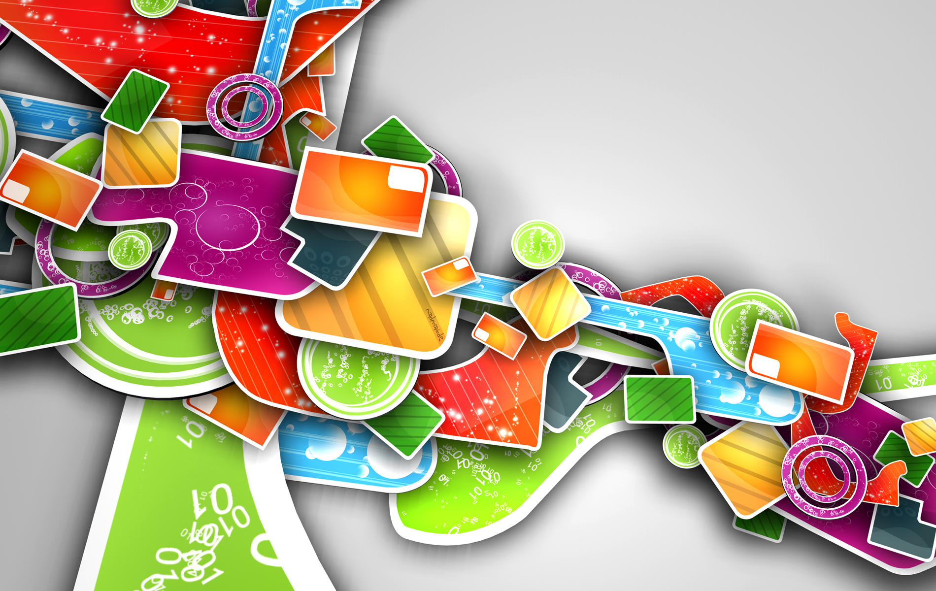 3d Abstract Artistic Cgi Colorful Colors Digital Art Puzzle 1900x1200