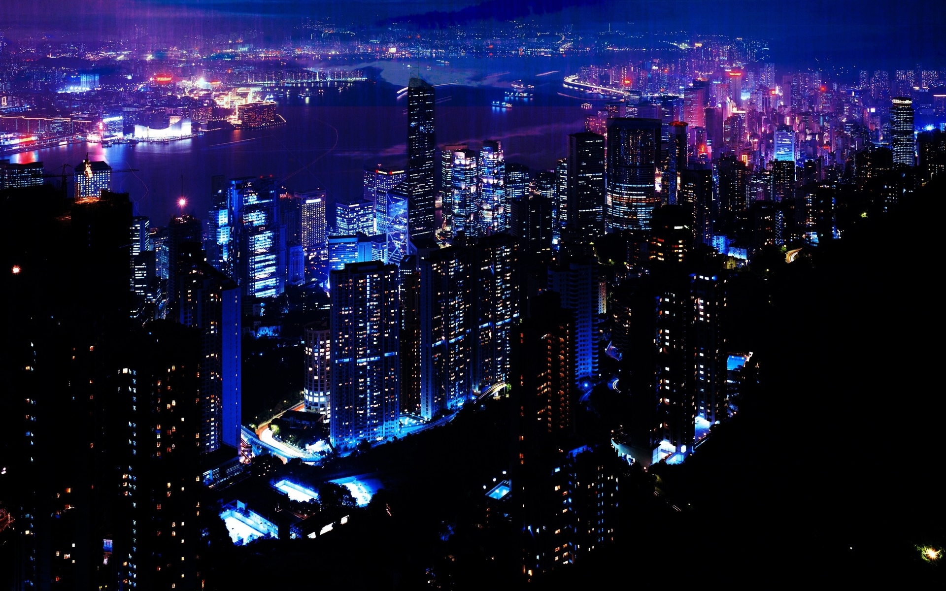 City Hong Kong Victoria Harbour 1920x1200