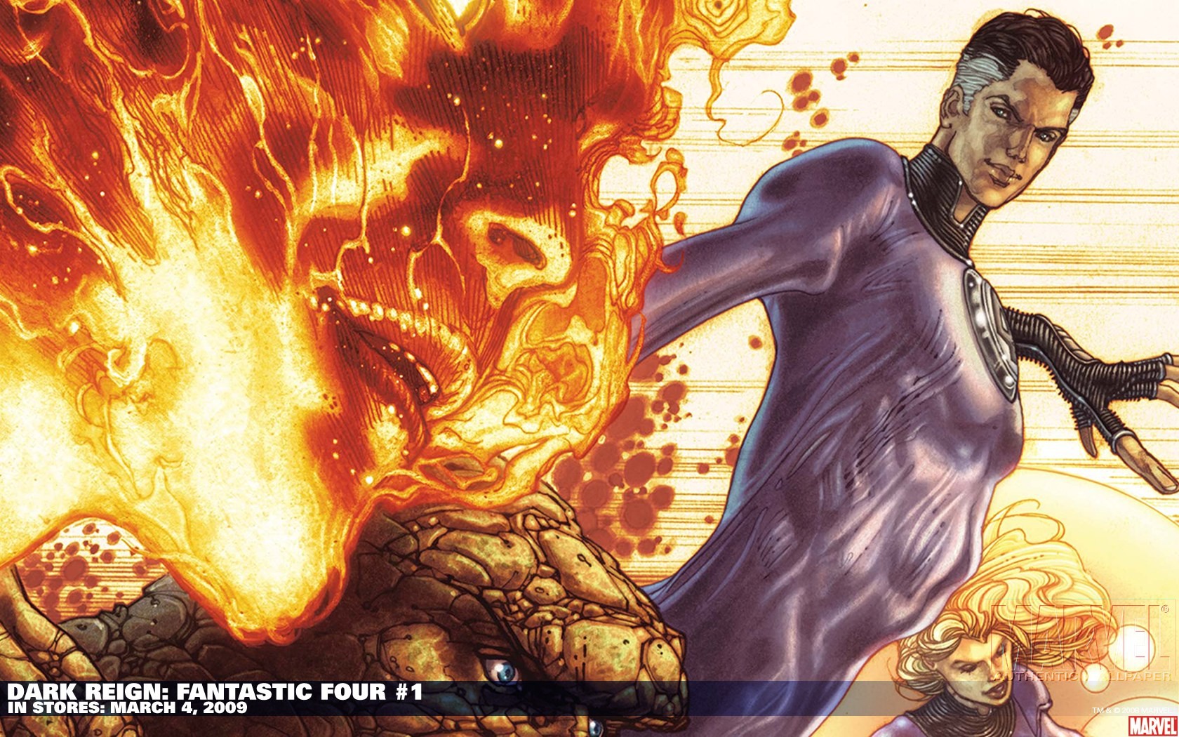 Human Torch Marvel Comics Mister Fantastic 1680x1050