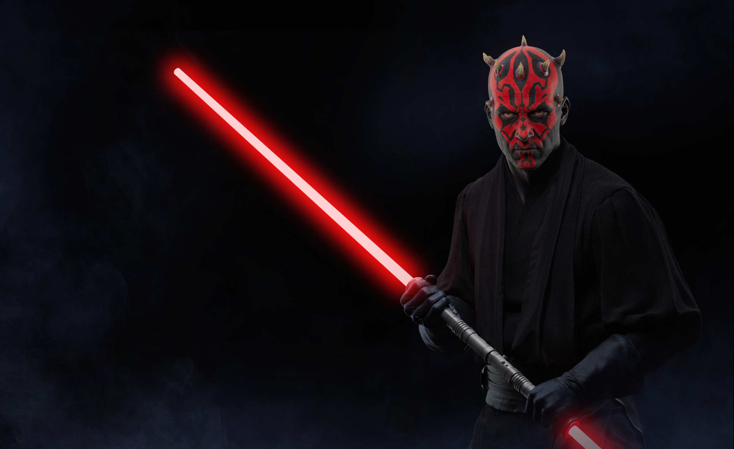 Darth Maul Glove Horns Lightsaber Man Red Lightsaber Sith Star Wars Star Wars Yellow Eyes 2481x1520