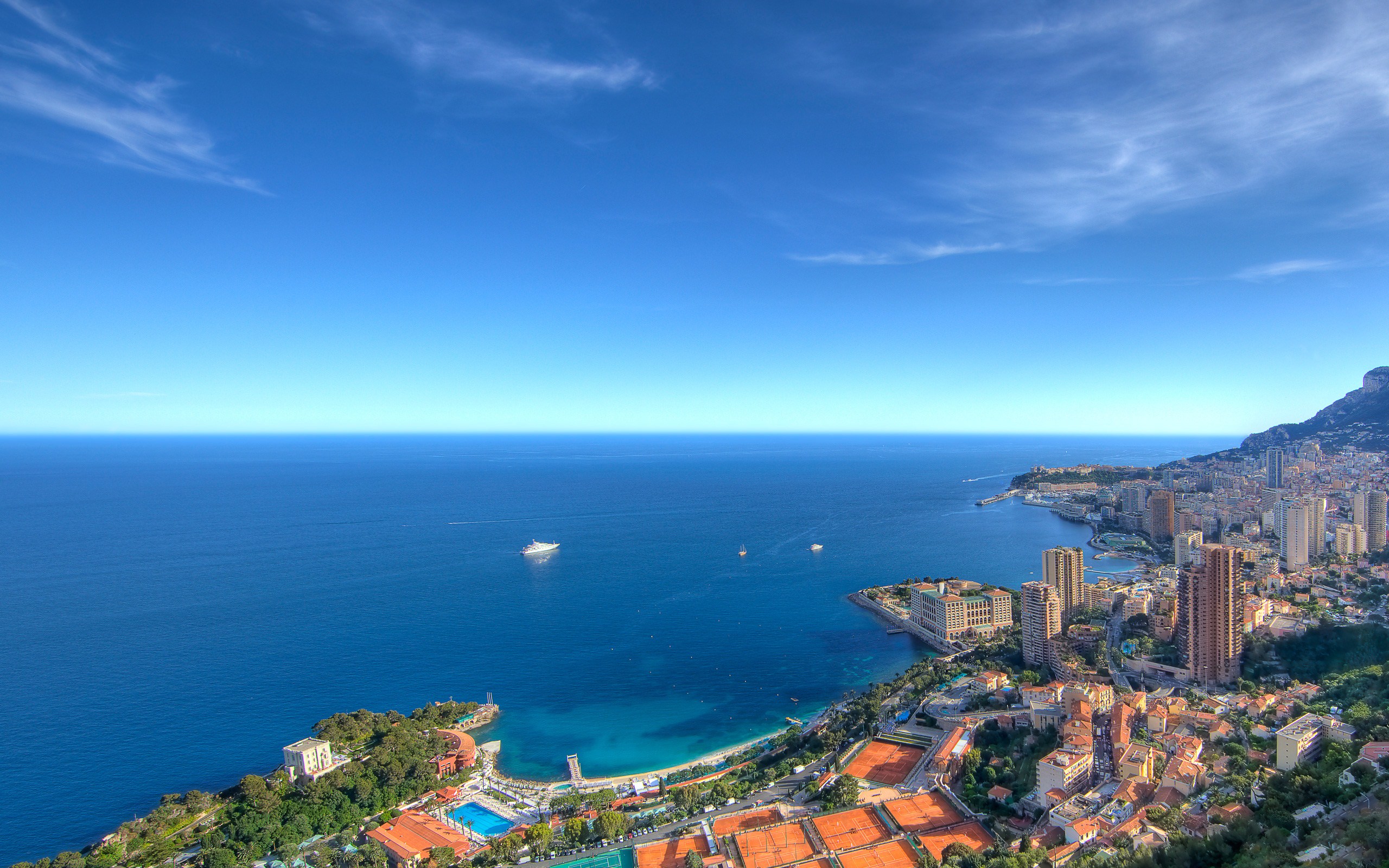 City Landscape Monaco Ocean 2560x1600