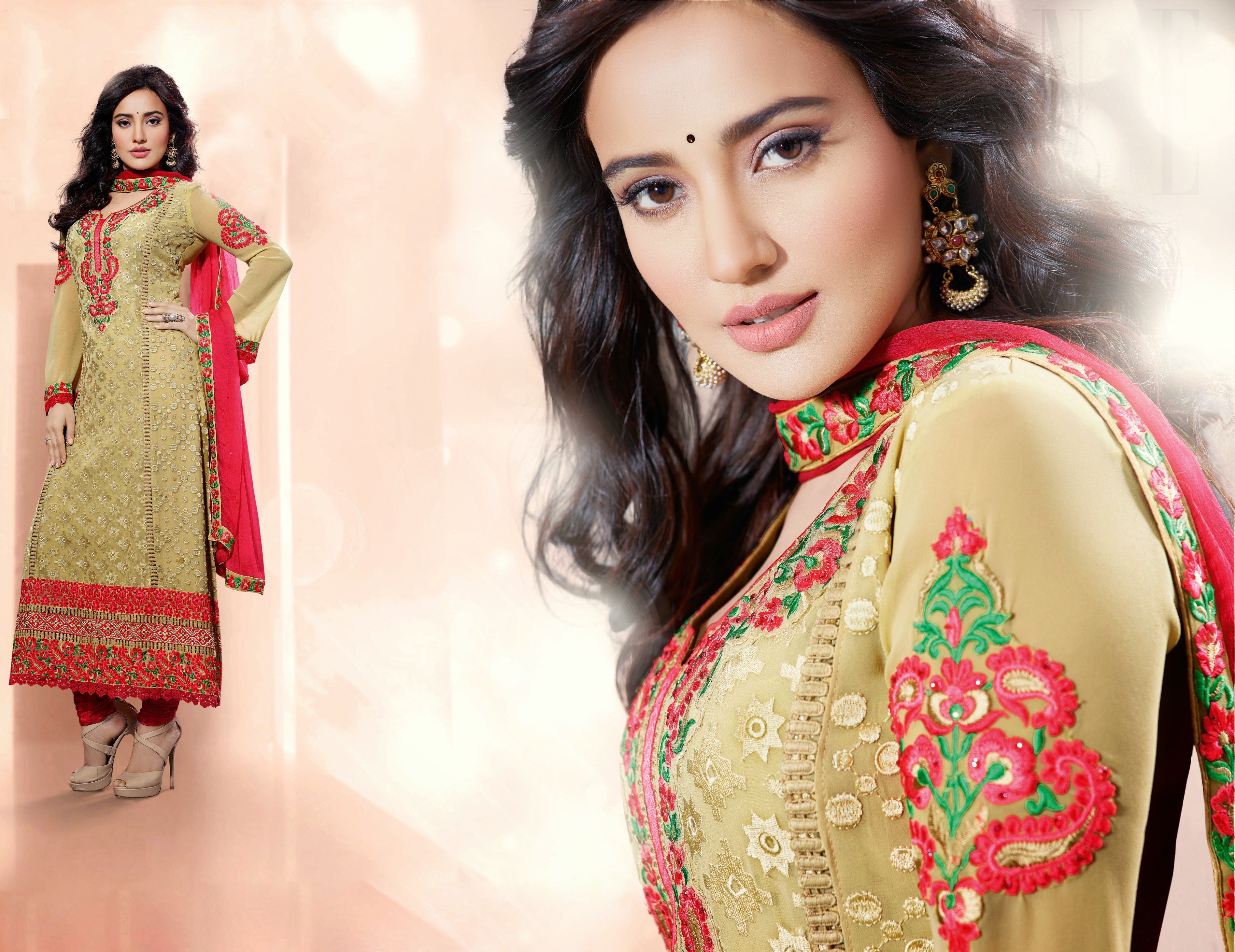 Indian Model National Dress Neha Sharma 3792x2923