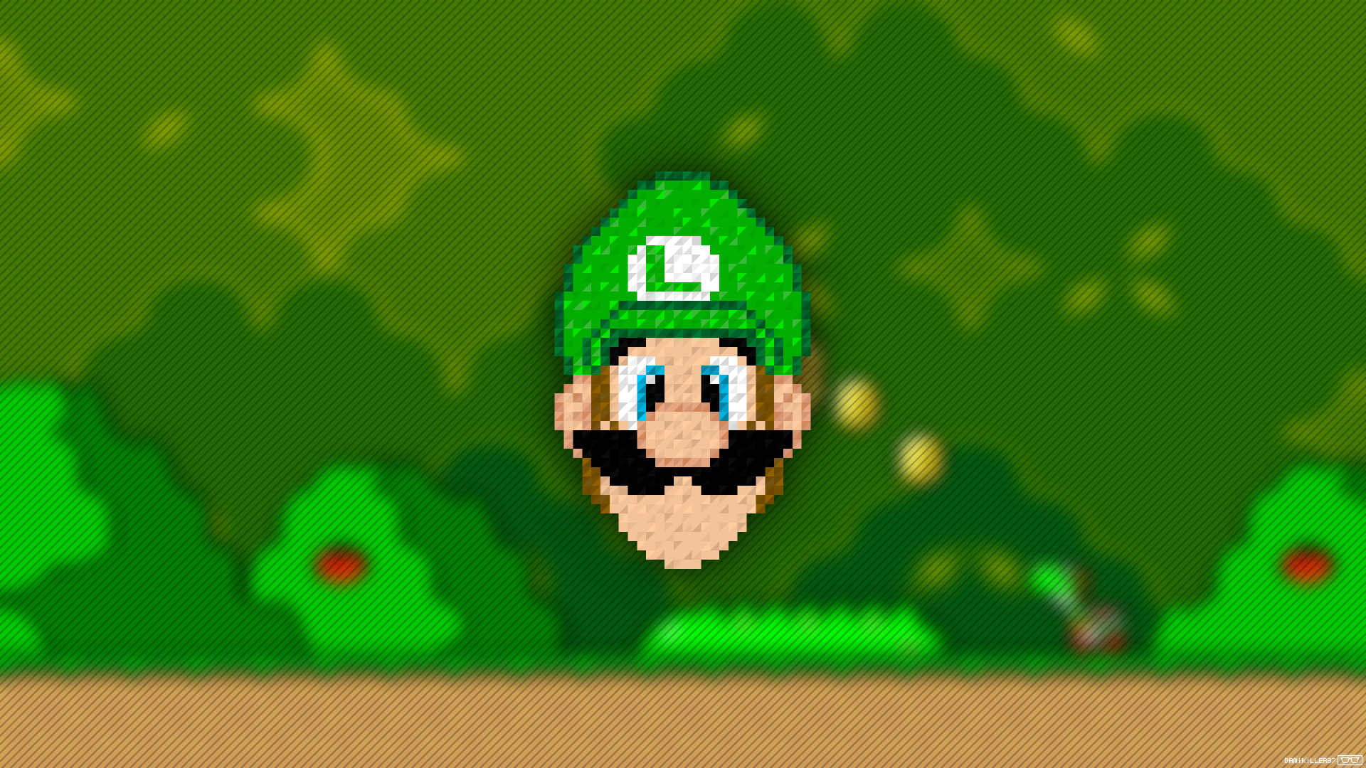 Luigi Pixel Art Super Mario 1920x1080