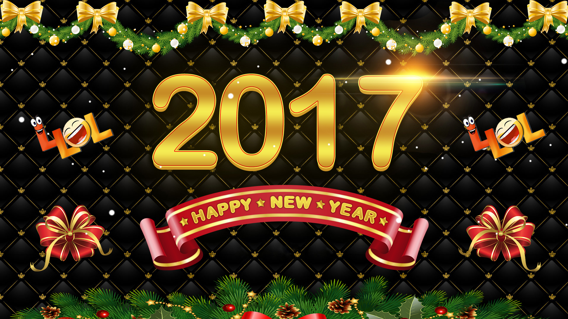 Holiday New Year New Year 2017 1920x1080