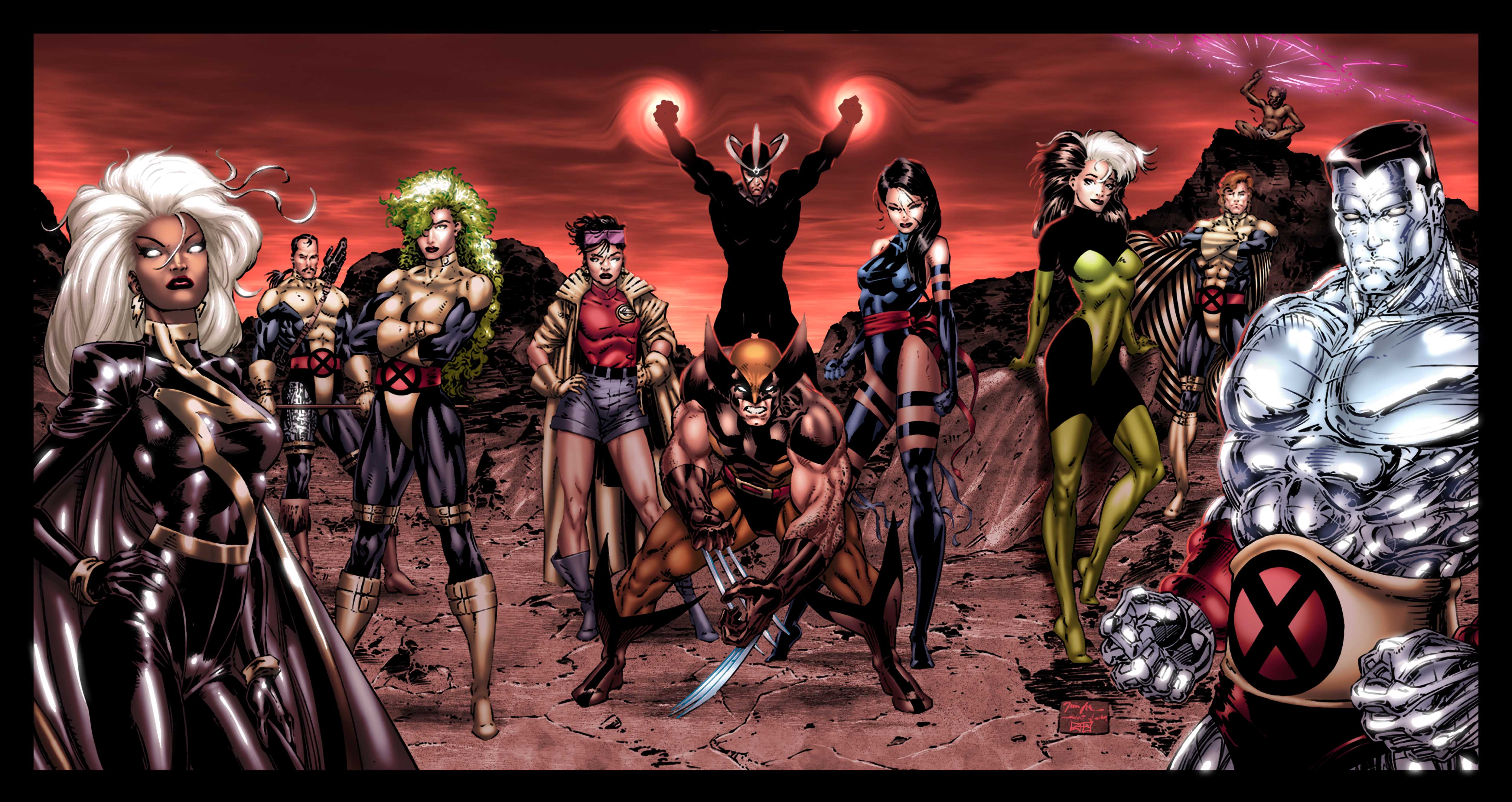 Colossus Psylocke Marvel Comics Rogue Marvel Comics Wolverine 5000x2653