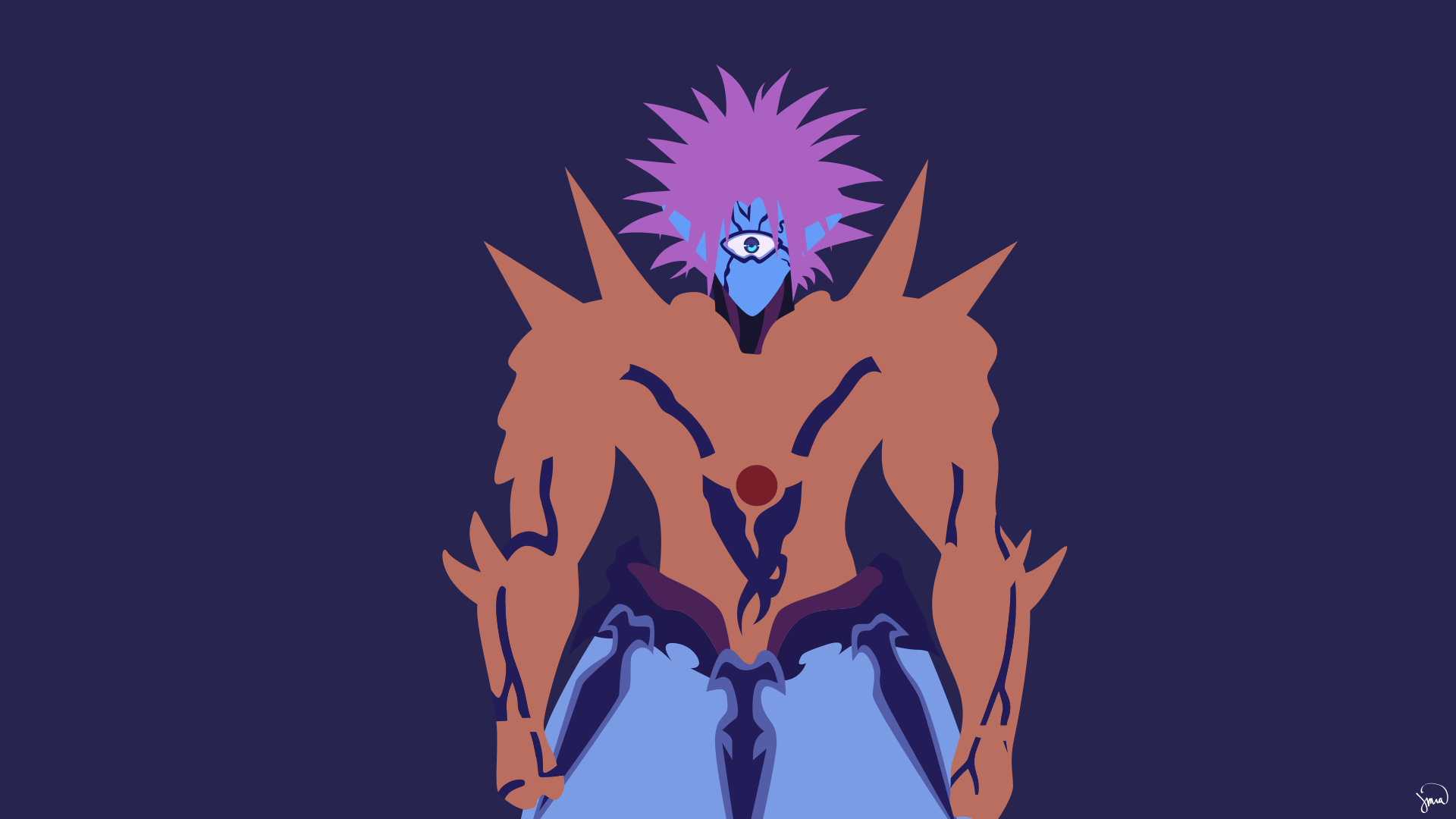 Blue Eyes Lord Boros One Punch Man Minimalist One Punch Man Pink Hair 1920x1080