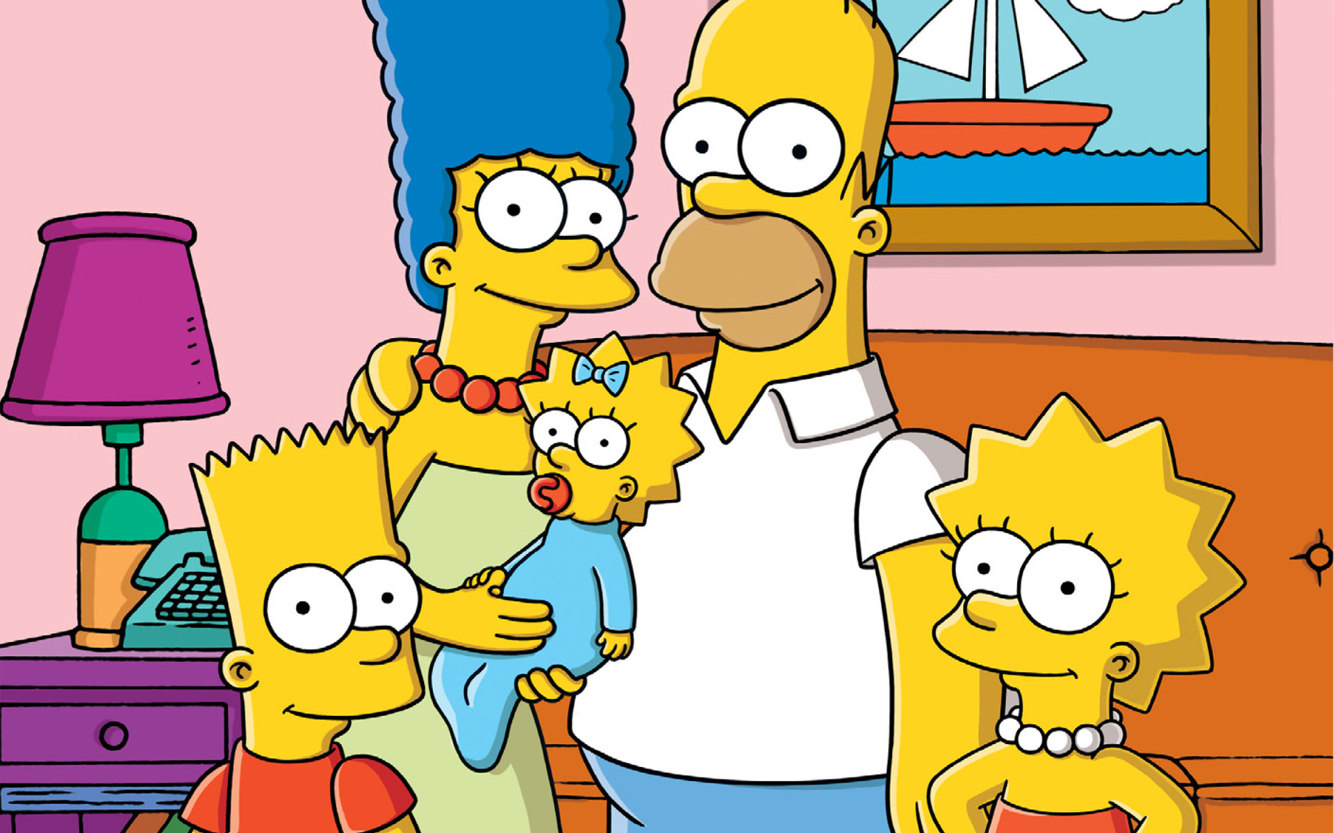 Bart Simpson Homer Simpson Lisa Simpson Maggie Simpson Marge Simpson The Simpsons 1920x1200
