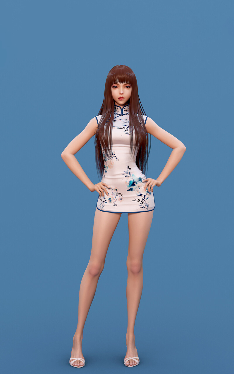 Shin JeongHo 3D Render Dress Traditional Clothing 800x1280