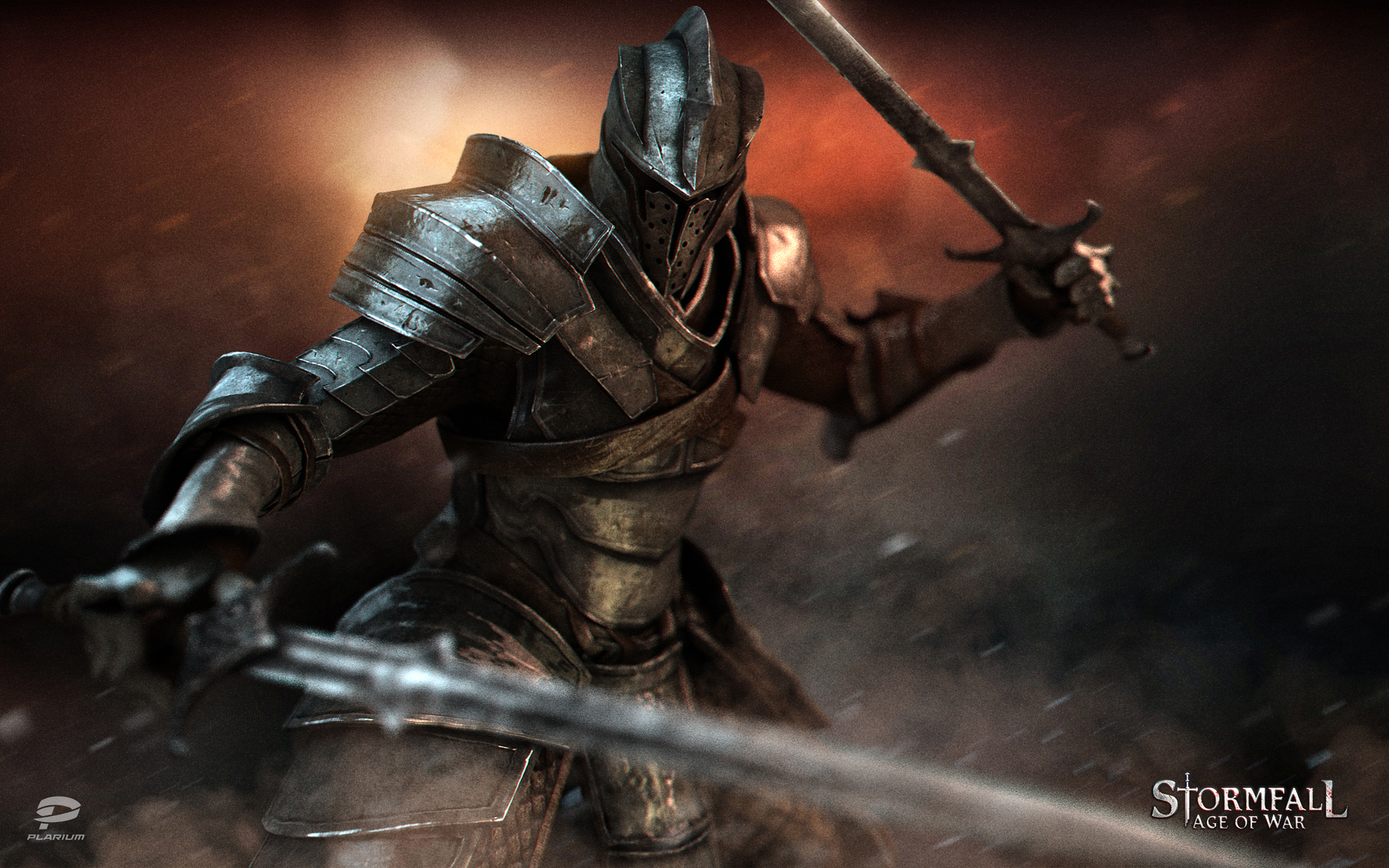 Armor Knight Stormfall Age Of War Sword Warrior 2880x1800