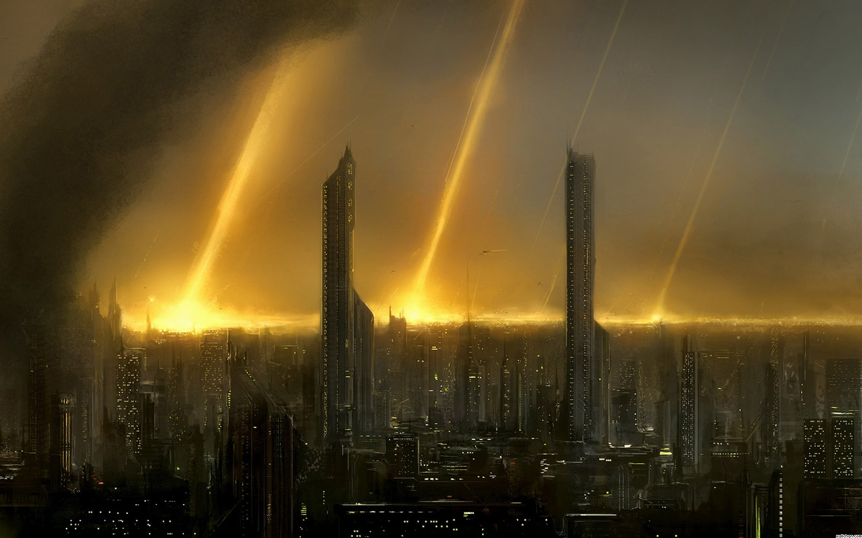 Apocalyptic City Sci Fi 1680x1050