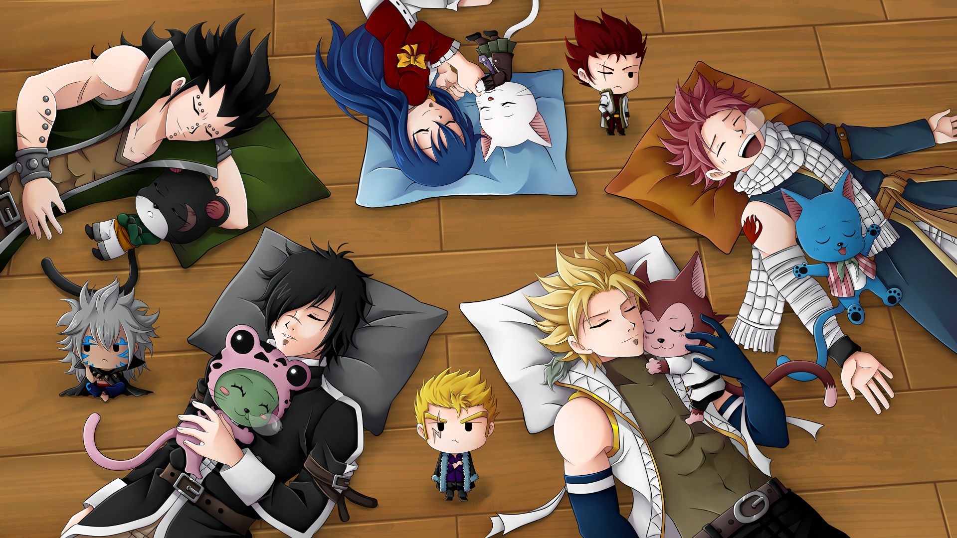 Charles Fairy Tail Frosch Fairy Tail Gajeel Redfox Happy Fairy Tail Laxus Dreyar Lector Fairy Tail N 1919x1080