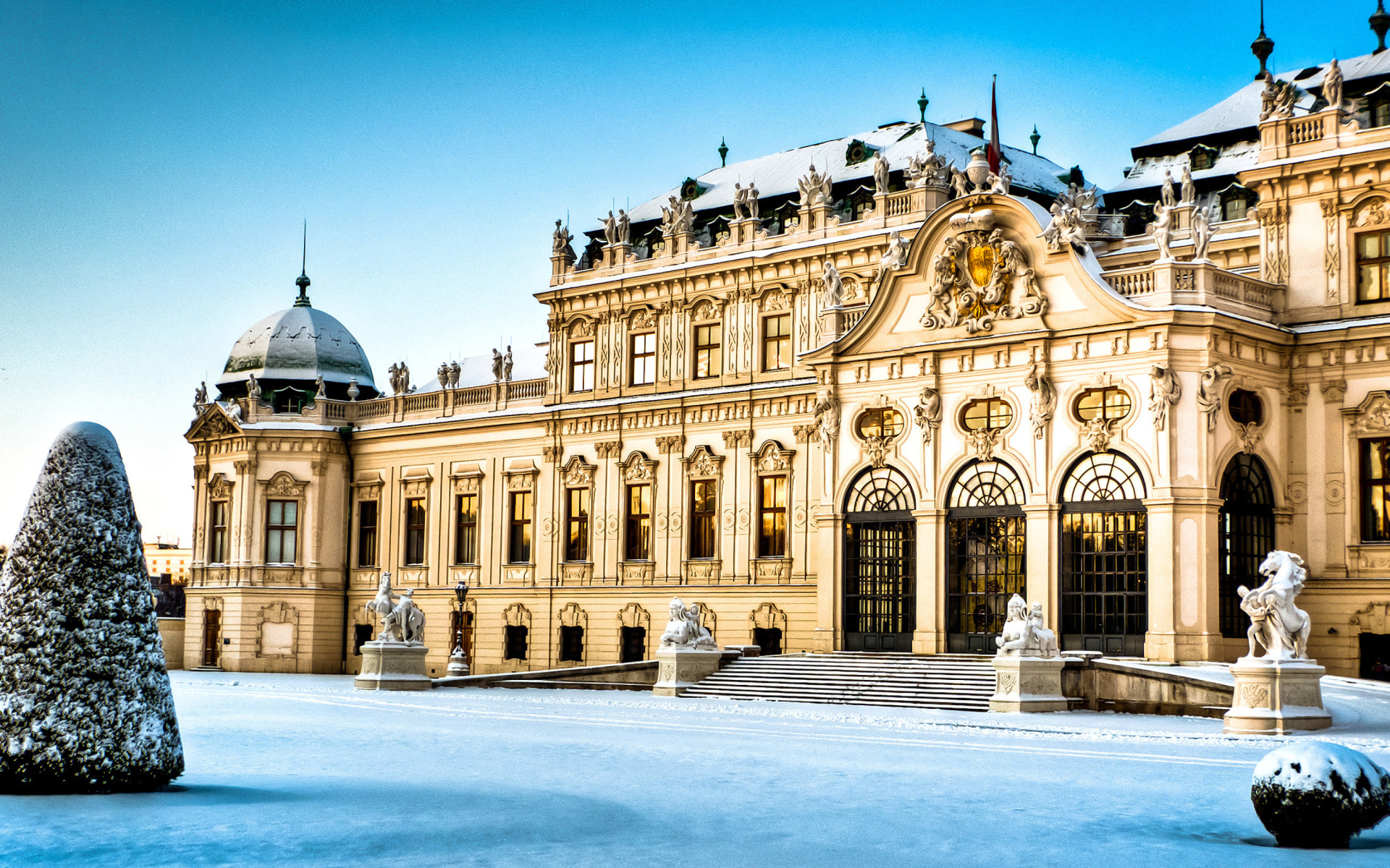 Architecture Austria Belvedere Baroque Palace Man Made Palace Vienna 1920x1200