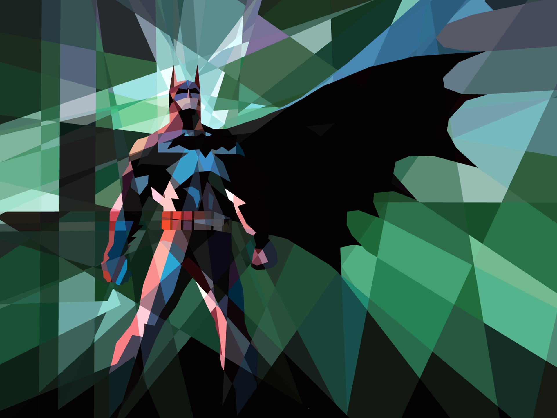 Batman Facets Polygon 1920x1440