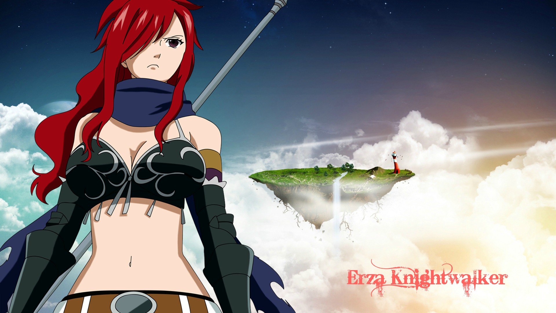 Erza Knightwalker Fairy Tail Red Hair 1920x1080