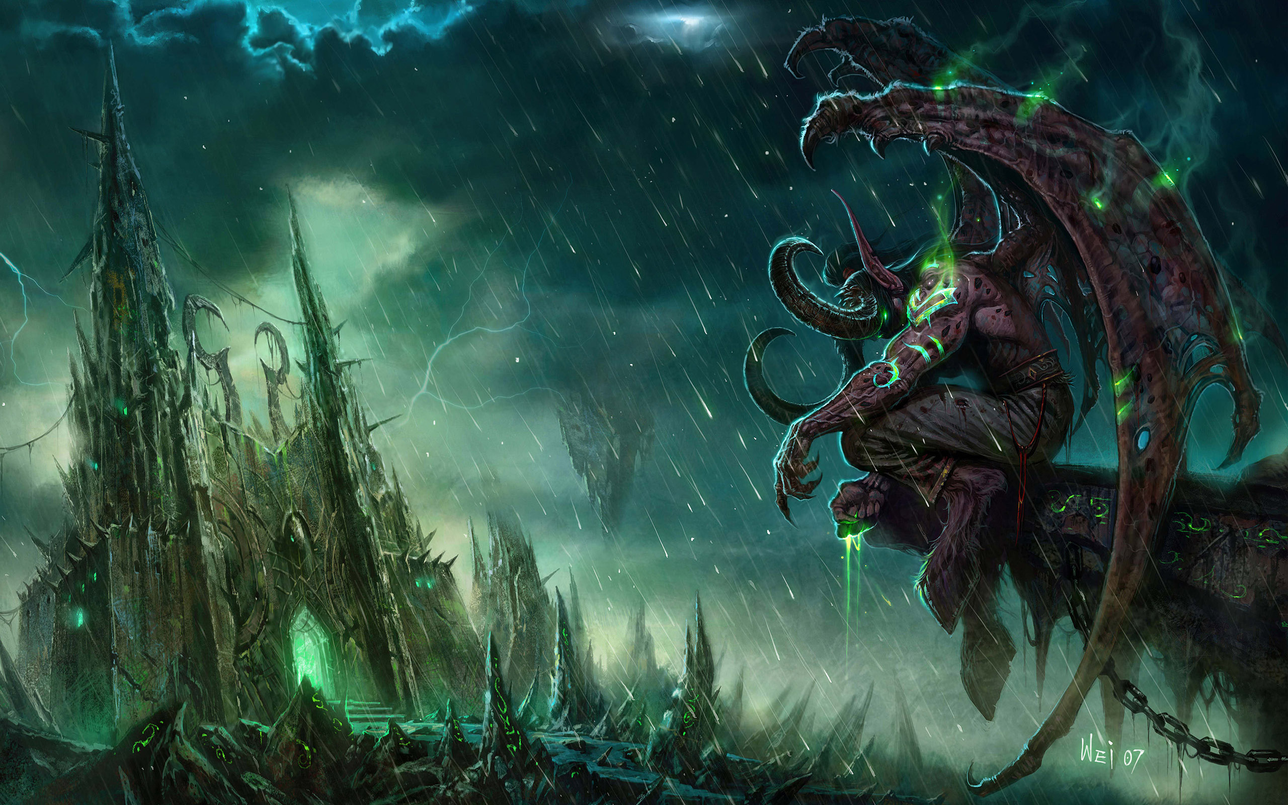 Illidan Stormrage Warcraft 2560x1600
