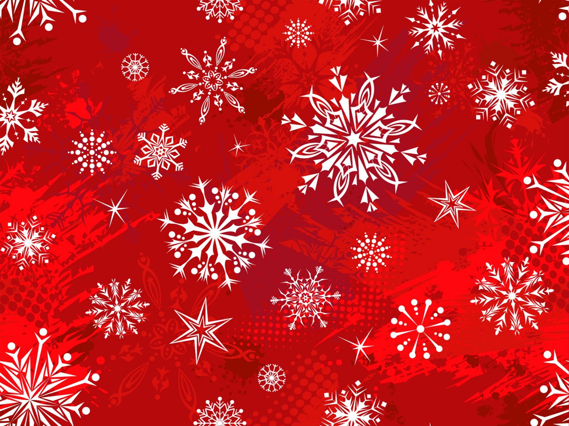Artistic Red Snowflake 1920x1440