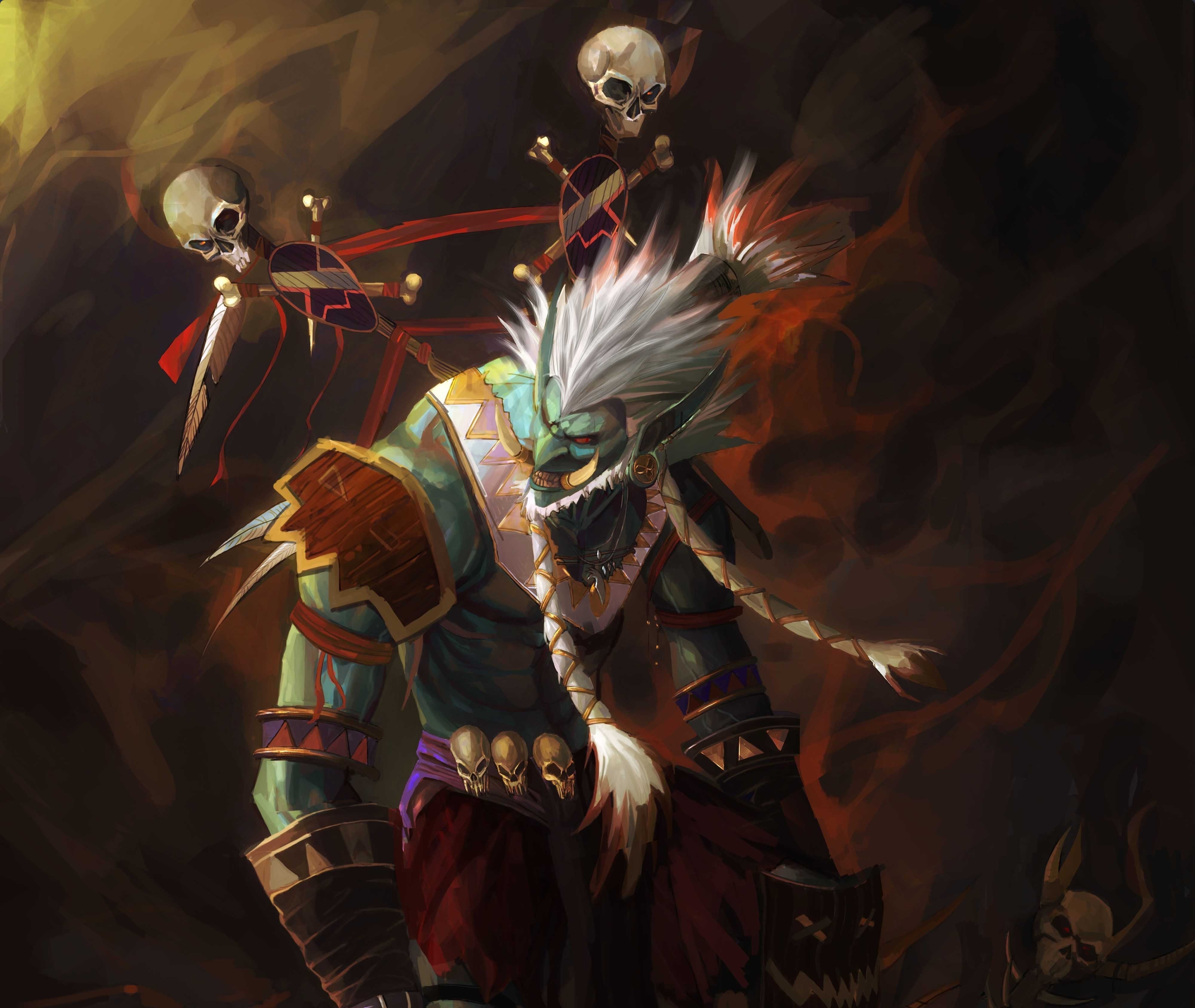 Creature Shaman Troll World Of Warcraft 4000x3376