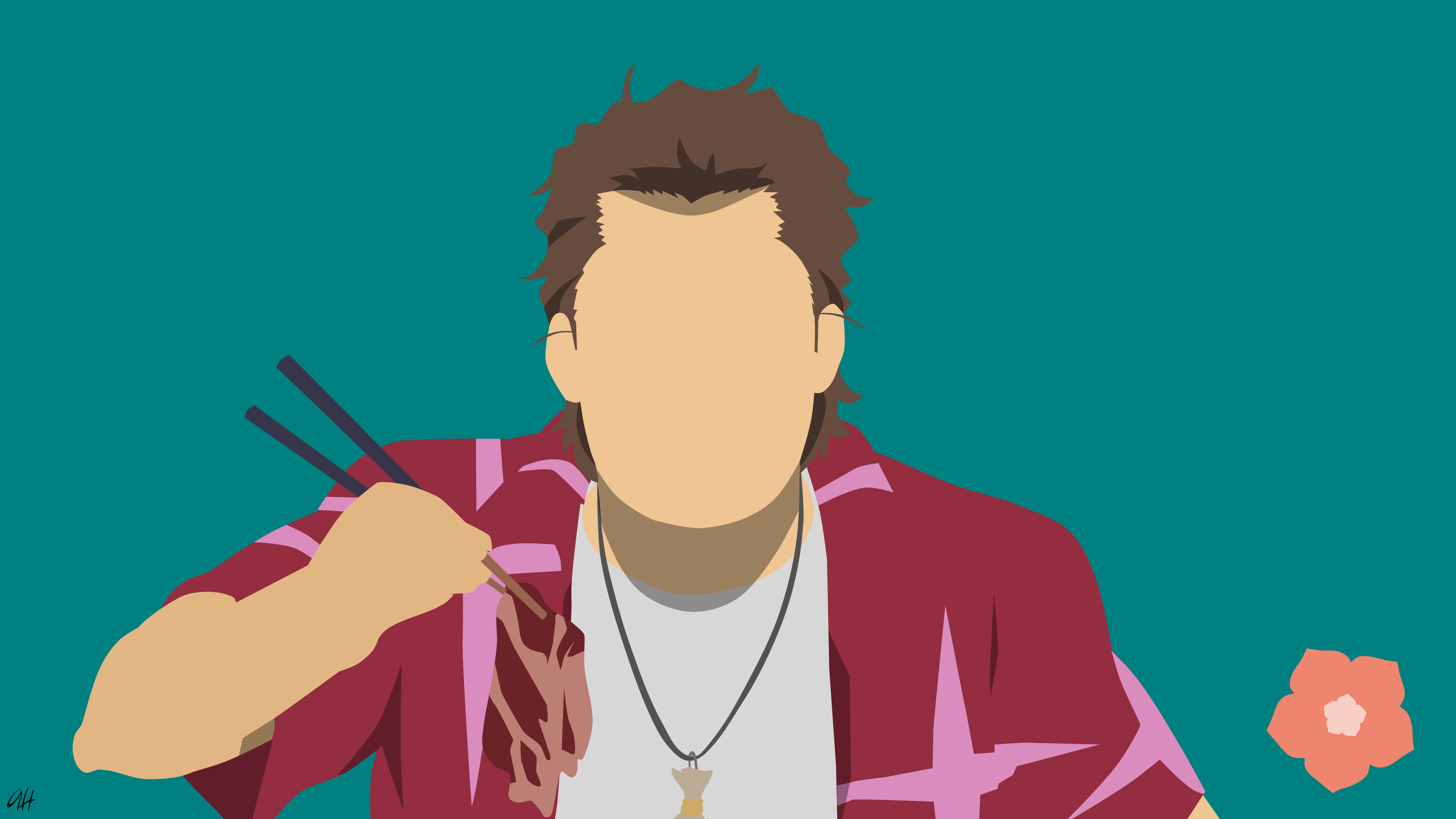 Anime Anohana Minimalist Tetsudou Hisakawa 3840x2160